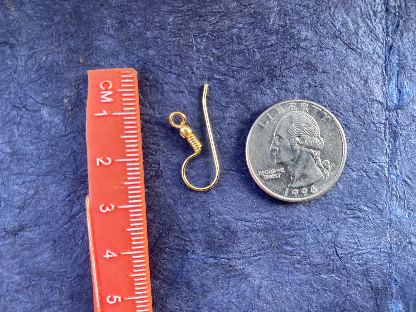 21mm, 10 Pairs Per Pack, Earrings Wire, High Quality 18k Gold Overlay, Fishhook with Inside Loop, Gold Plated Earring Findings, Gold Earwire