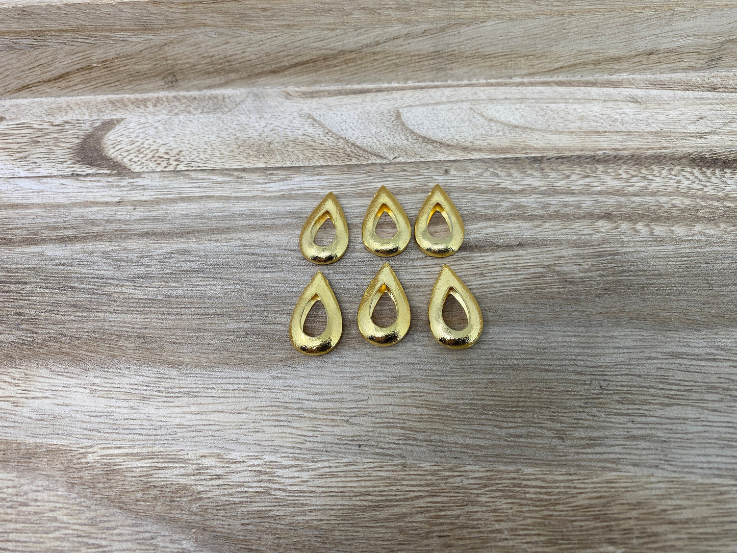 24x14mm Teardrop, 18k High Quality Gold Overlay, Jewelry Findings, For Earring/Bracelet/Necklace Charms,Gold Plated with Anti Tarnish Finish