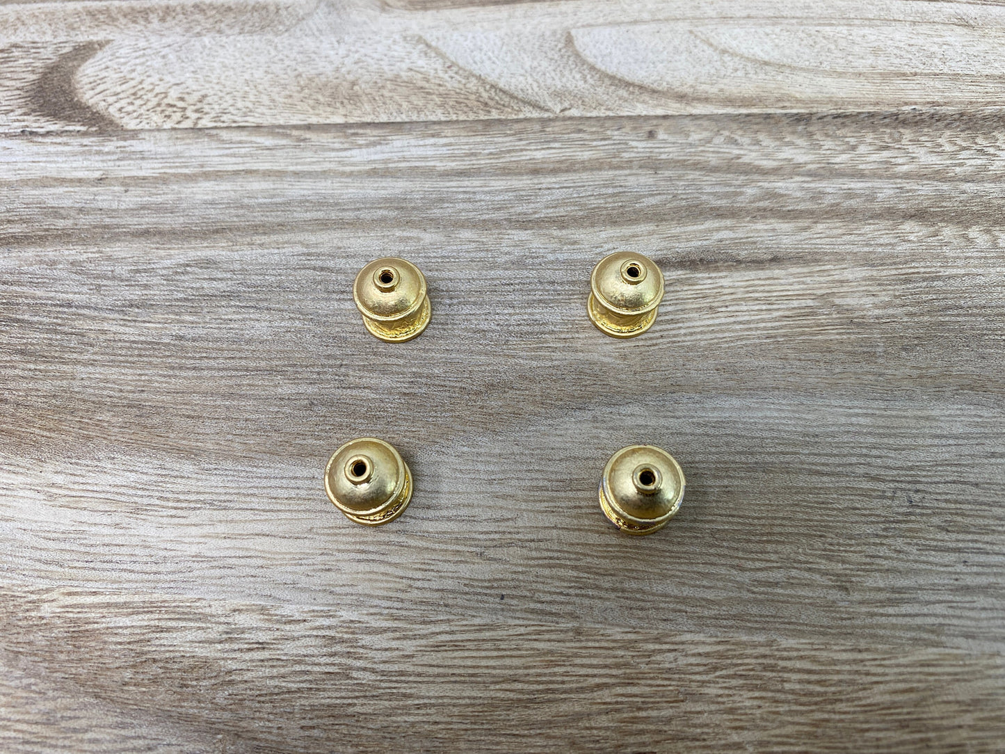 2pcs,9mm 18k Matt Gold End Cap, Tassel Caps, Gold Bead Caps, Cord End Cap, Tassel Caps, Artisan Bead Cap, Gold Plated Findings, Bead String