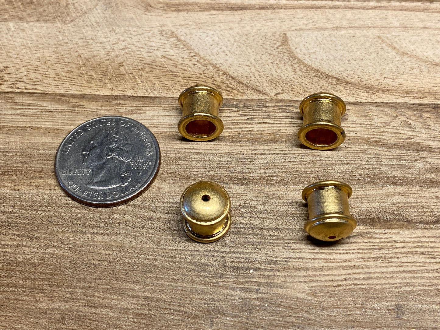 2pcs,9mm 18k Matt Gold End Cap, Tassel Caps, Gold Bead Caps, Cord End Cap, Tassel Caps, Gold Plated Findings, Bead String, Anti Tarnish Cap