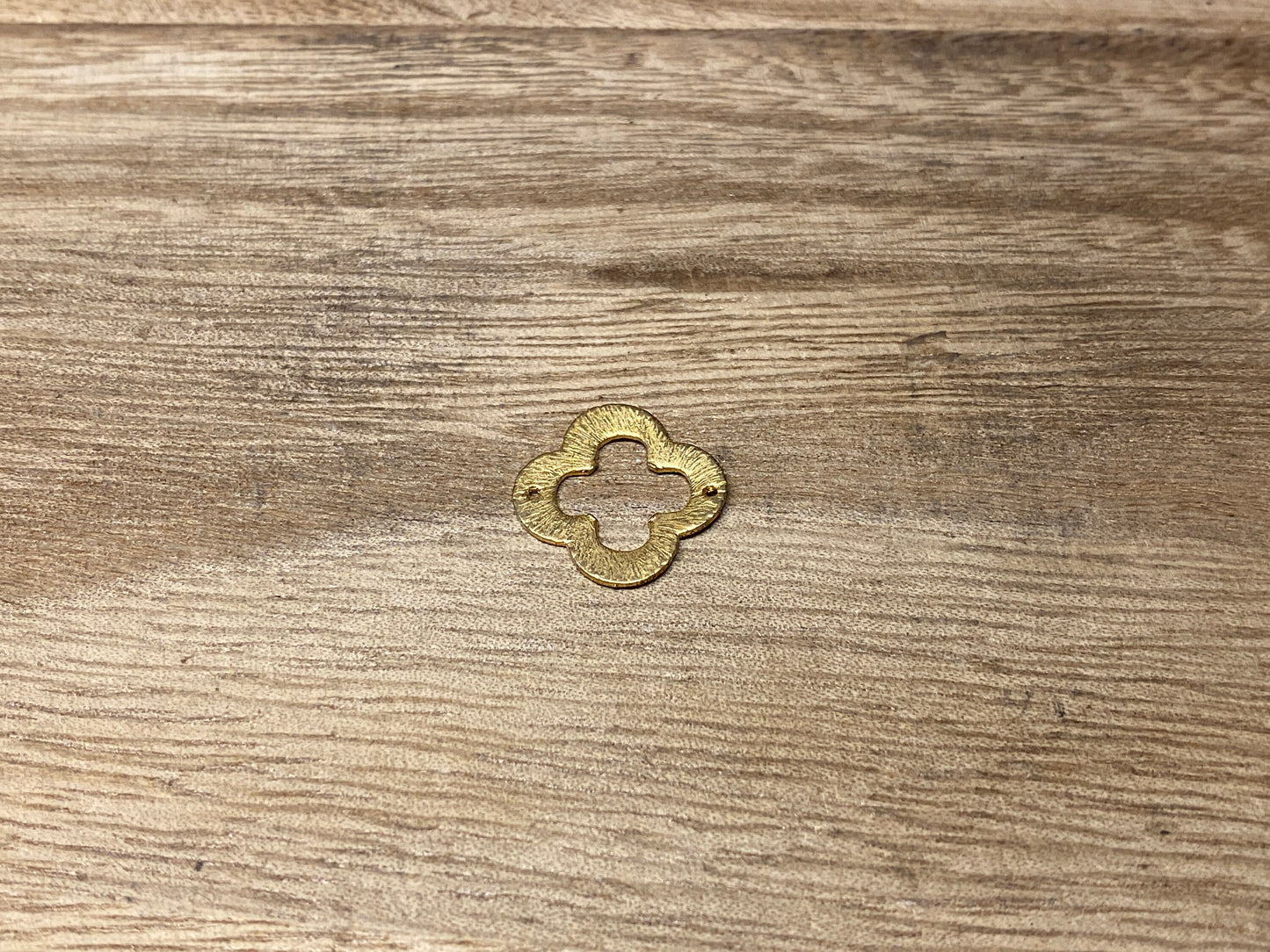 5pcs,Brushed Gold Jewelry Component,Quatrefoil Shaped, Clover,Gold Plated Jewelry Findings, Earring/Bracelet Charms, Connector,Anti Tarnish