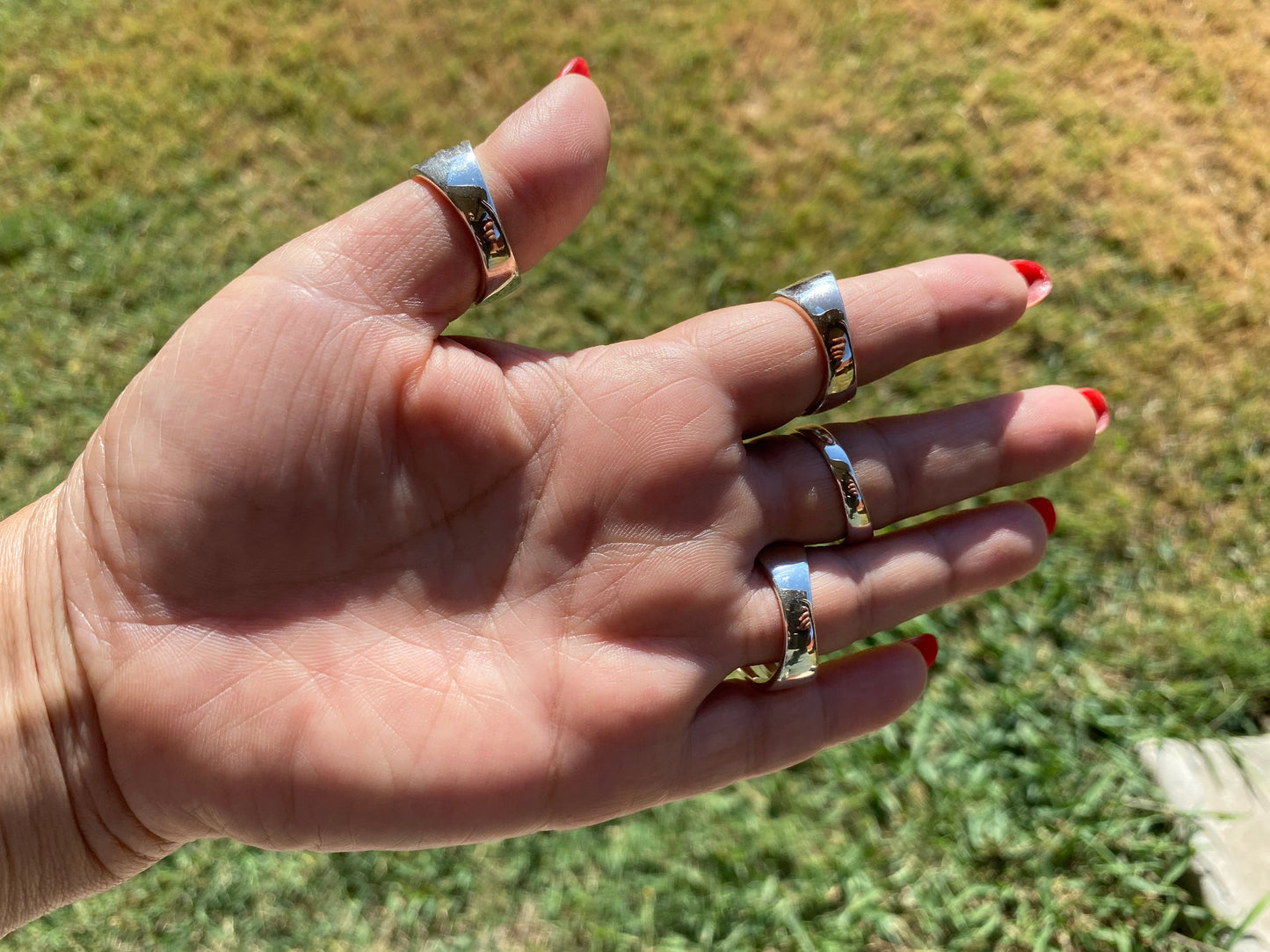 6 - 10 Size Rings, Silver Plated Gemstone Rings, Blue Topaz Rings, Citrine Ring, Peridot Ring, Garnet Ring, Fixed Size Gemstone Ring