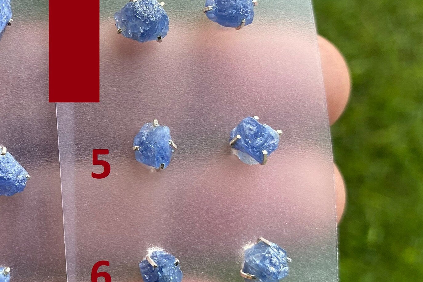 Raw Lapis Lazuli Gemstone Stud Earring, 92.5 Sterling Silver, Raw Natural Stone, Energy, Protection Jewelry, Handmade Earring, Birthday Gift