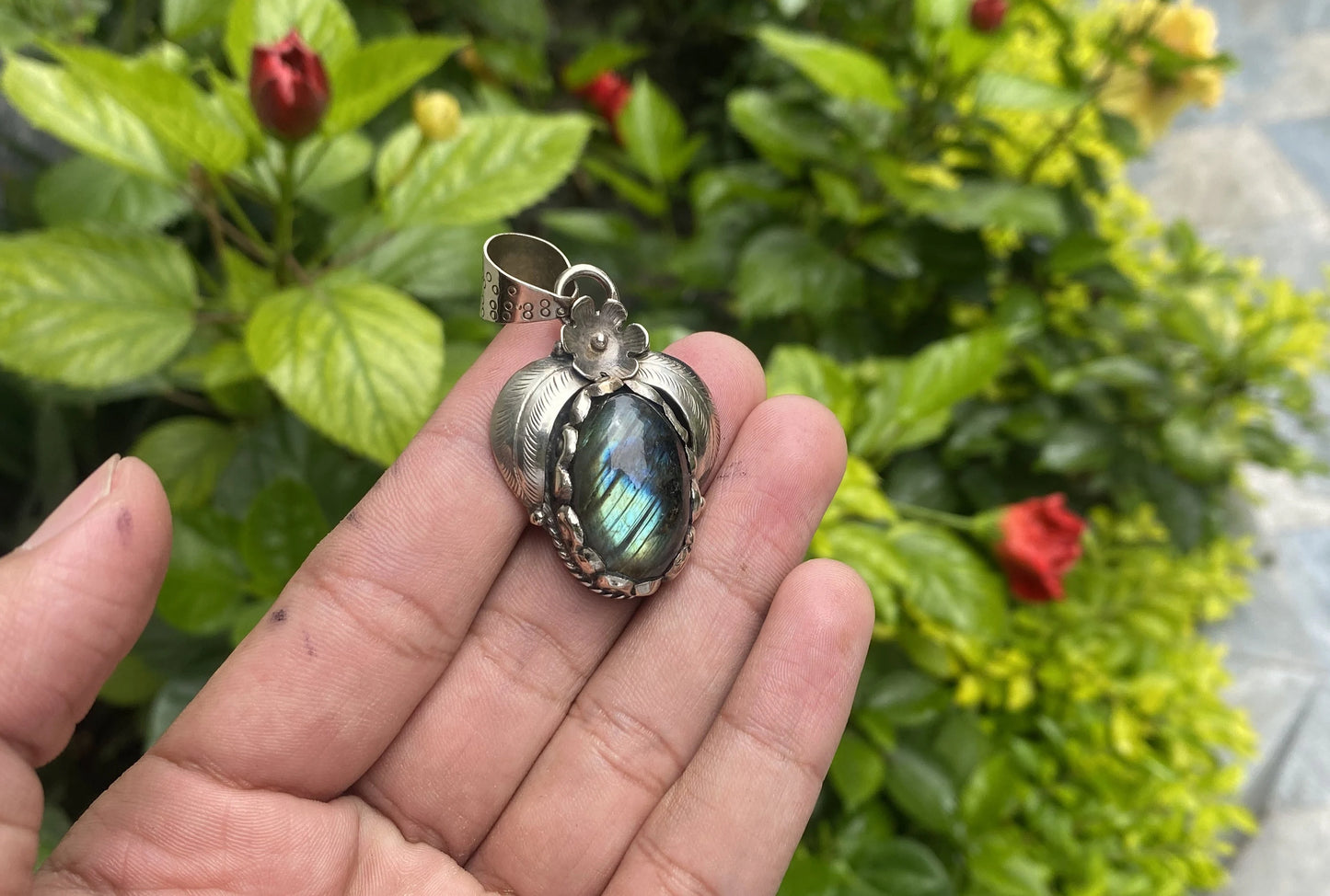 Add a touch of elegance and mystique to casual and formal outfits with our Unique Labradorite Drop Pendant, Energy Healing, Chakra Work.