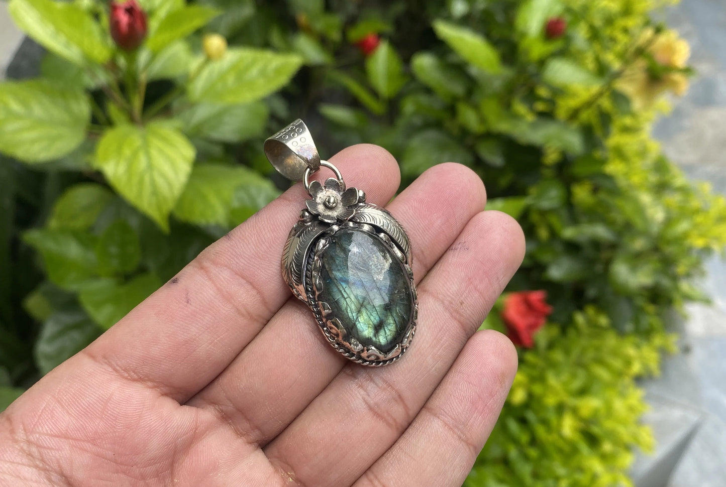 Add a touch of elegance and mystique to casual and formal outfits with our Unique Labradorite Drop Pendant, Energy Healing, Chakra Work.