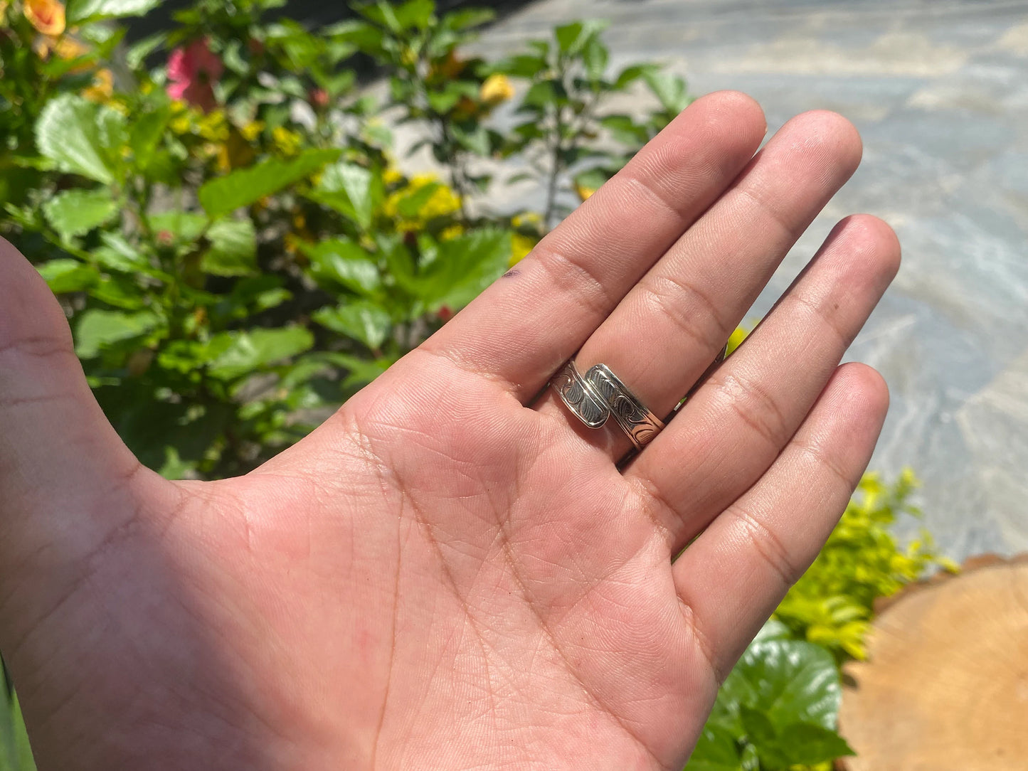 Adjustable Big Tibetan Silver Ring Adorned with White Topaz, Gift ideas