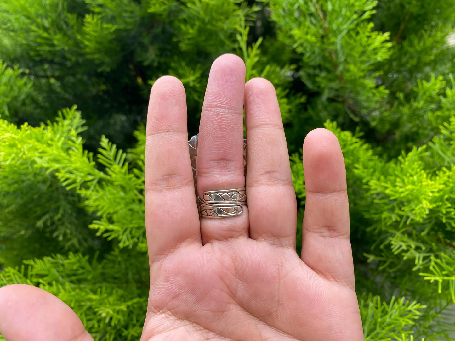 Adjustable Hand-Carved Buffalo Bone Ring | Warrior Woman with Wolf Spirit & Eagle Headdress Design, Tibetan Silver Unisex Healing Jewelry