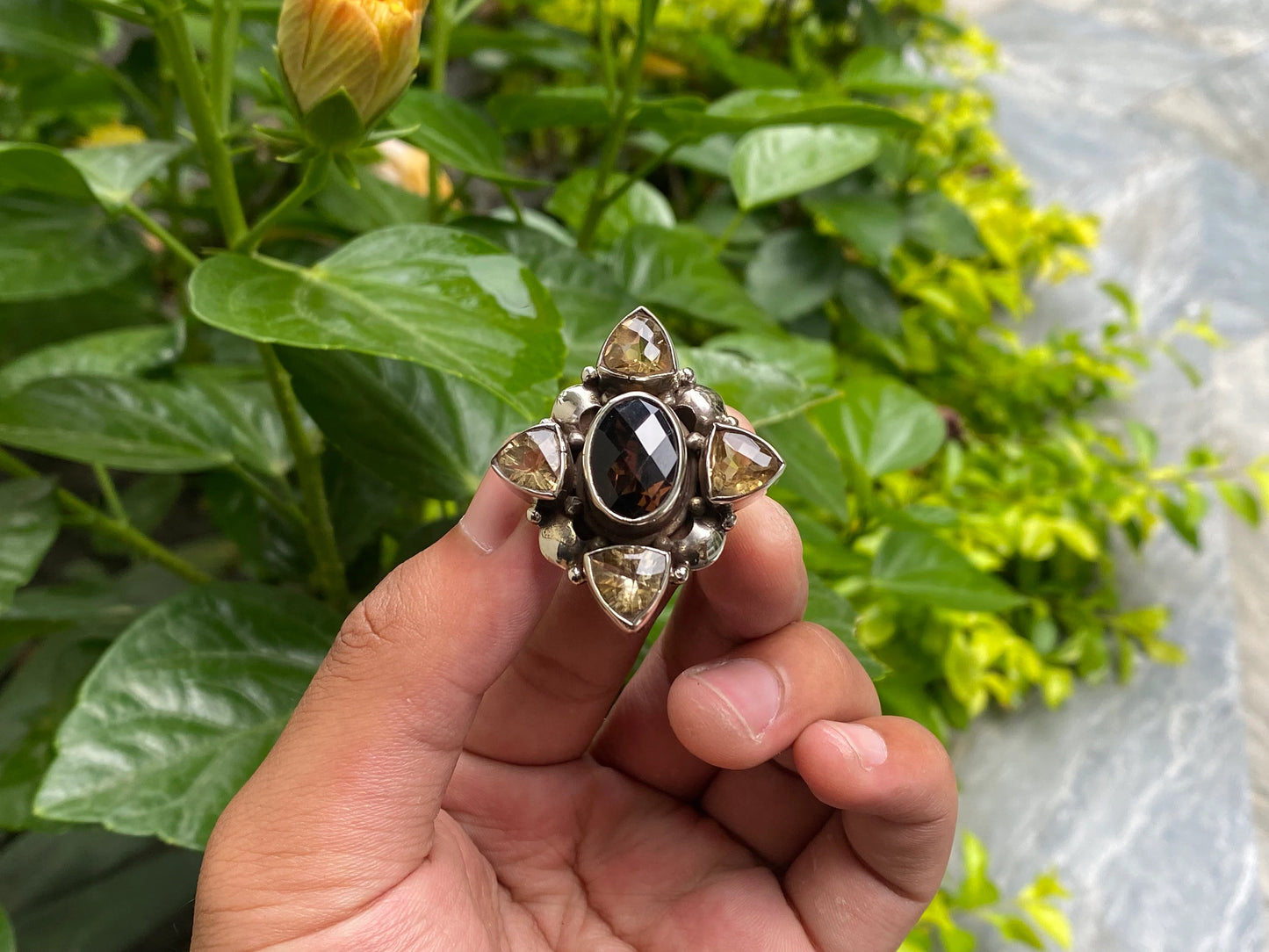 Adjustable Unique Ring, Antique Designed Ring, Natural Gemstone Ring, Ring for Daily wear, Gift for her, Unisex Ring.