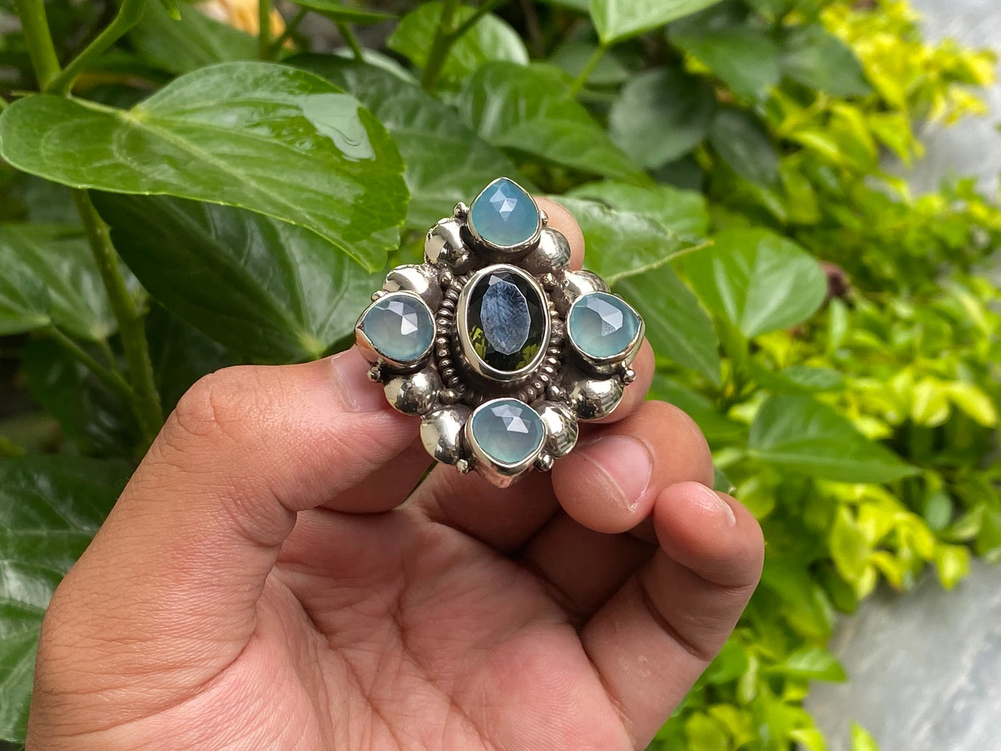 Adjustable Unique Ring, Antique Designed Ring, Natural Gemstone Ring, Ring for Daily wear, Gift for her, Unisex Ring.