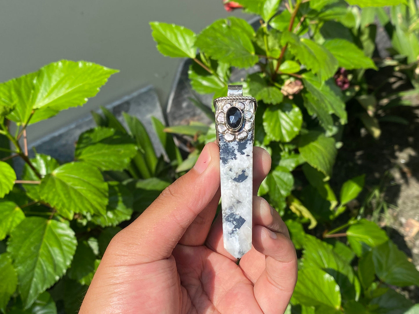 Aesthetic Moonstone Pendant, Handmade Pendant, Pointed Pendant, Pendant for Daily wear, Healing Pendant.