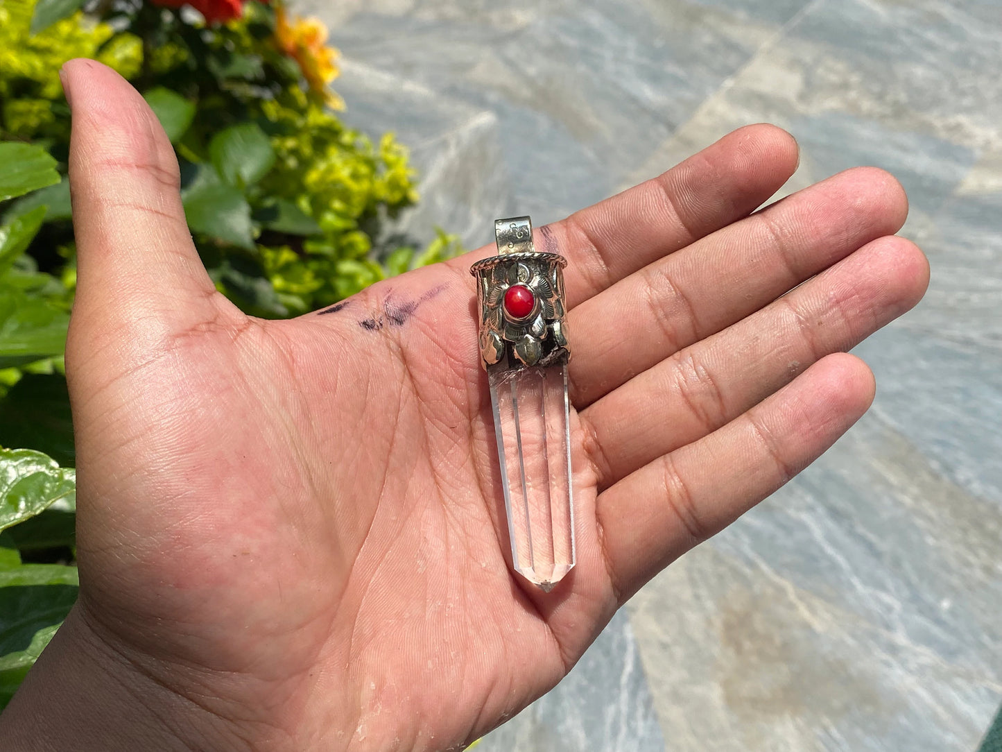 Big Pointed Tibetan Silver Pendant, Handmade pendant, Aesthetic pendant, Antique gift , Gift ideas.