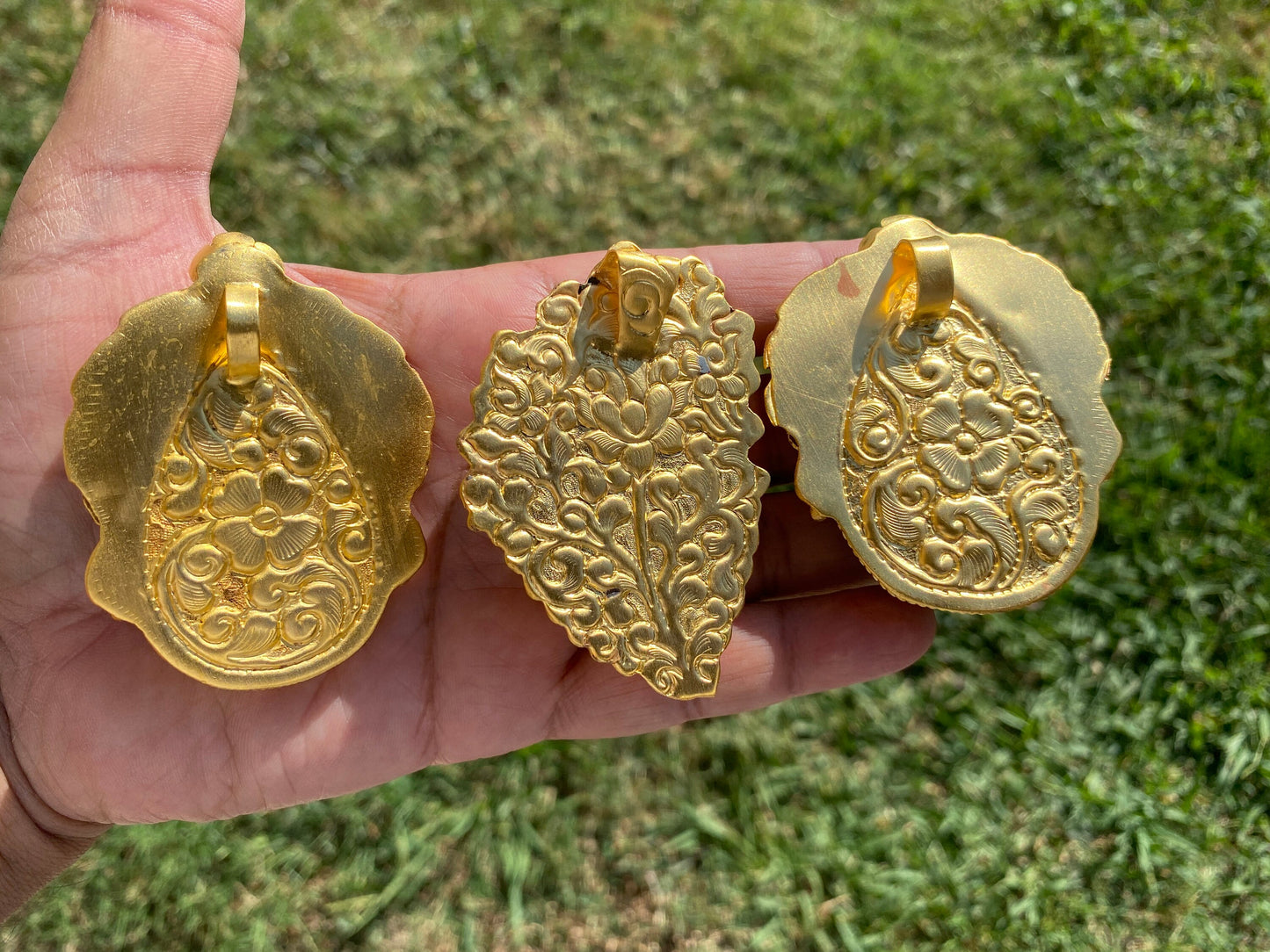 Amber Gemstone Pendant, Non tarnish Brushed Gold Overlay Jewelry, Fossilized Resin, Ancient Treasure, Organic Jewelry, Vintage Allure