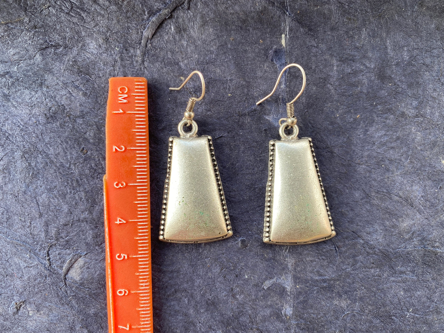 Ancient Gypsy Earring, Matte Silver Plated Dangle Earrings, Egyptian Design Earrings, Tribal Ethnic Earrings, Bridesmaid, Bridal Earrings