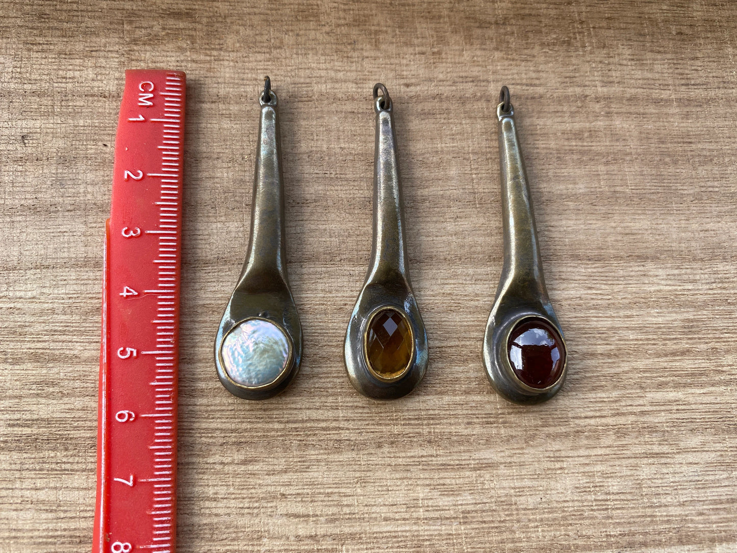 Antique Brass Long Pendant, Fresh Water Pearl Pendant,Citrine Gemstone, Garnet Long Pendant,Latest Design for Earring, Handmade Boho Jewelry