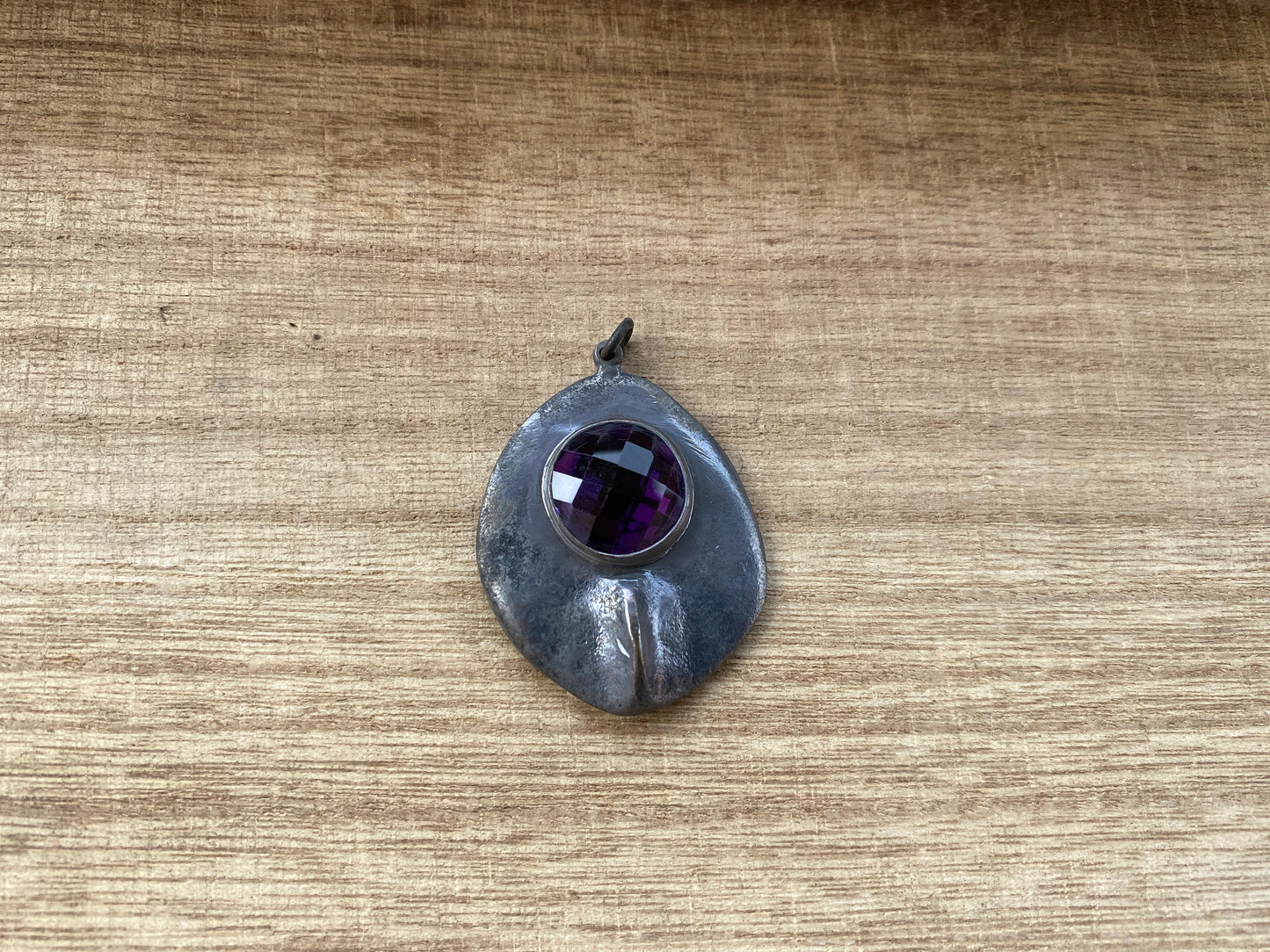 Antique Brass Small Pendant, Fresh Water Pearl, Faceted Amethyst or Smoky Topaz Gemstone Pendant, Tribal Jewelry, Handmade in Nepal,Necklace