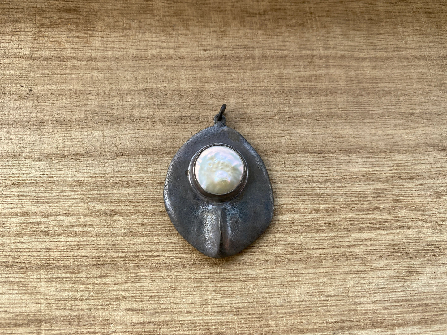 Antique Brass Small Pendant, Fresh Water Pearl, Faceted Amethyst or Smoky Topaz Gemstone Pendant, Tribal Jewelry, Handmade in Nepal,Necklace