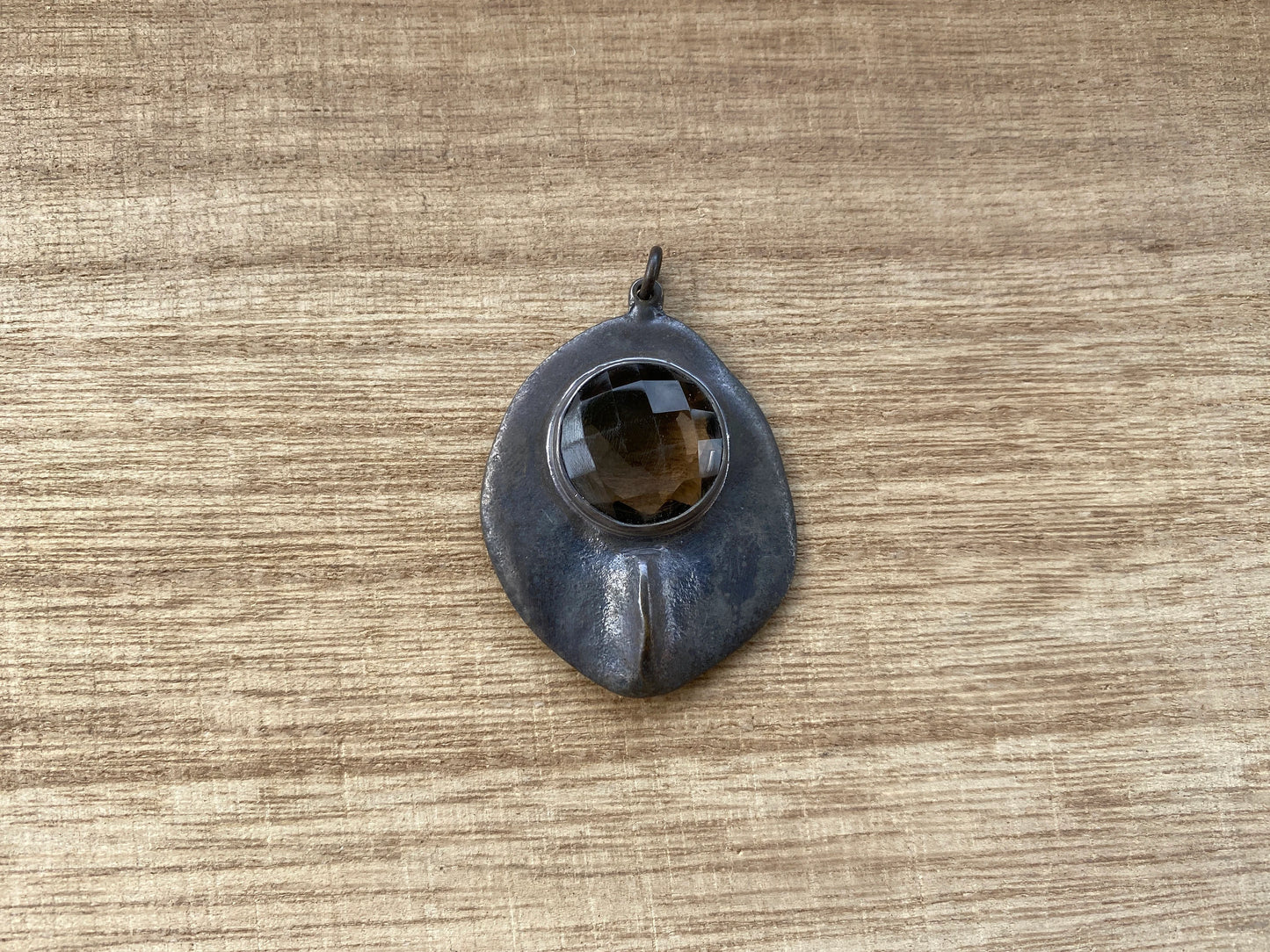 Antique Brass Small Pendant, Fresh Water Pearl, Faceted Amethyst or Smoky Topaz Gemstone Pendant, Tribal Jewelry, Handmade in Nepal,Necklace