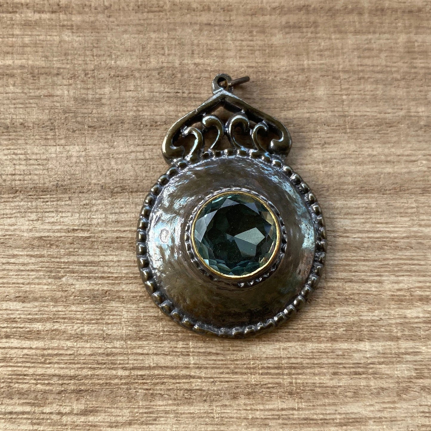 Antique Brass Small Pendant,Fresh Water Pearl Pendant,Faceted Green Topaz Gemstone,Latest Design for Earring/Necklace, Handmade Boho Jewelry