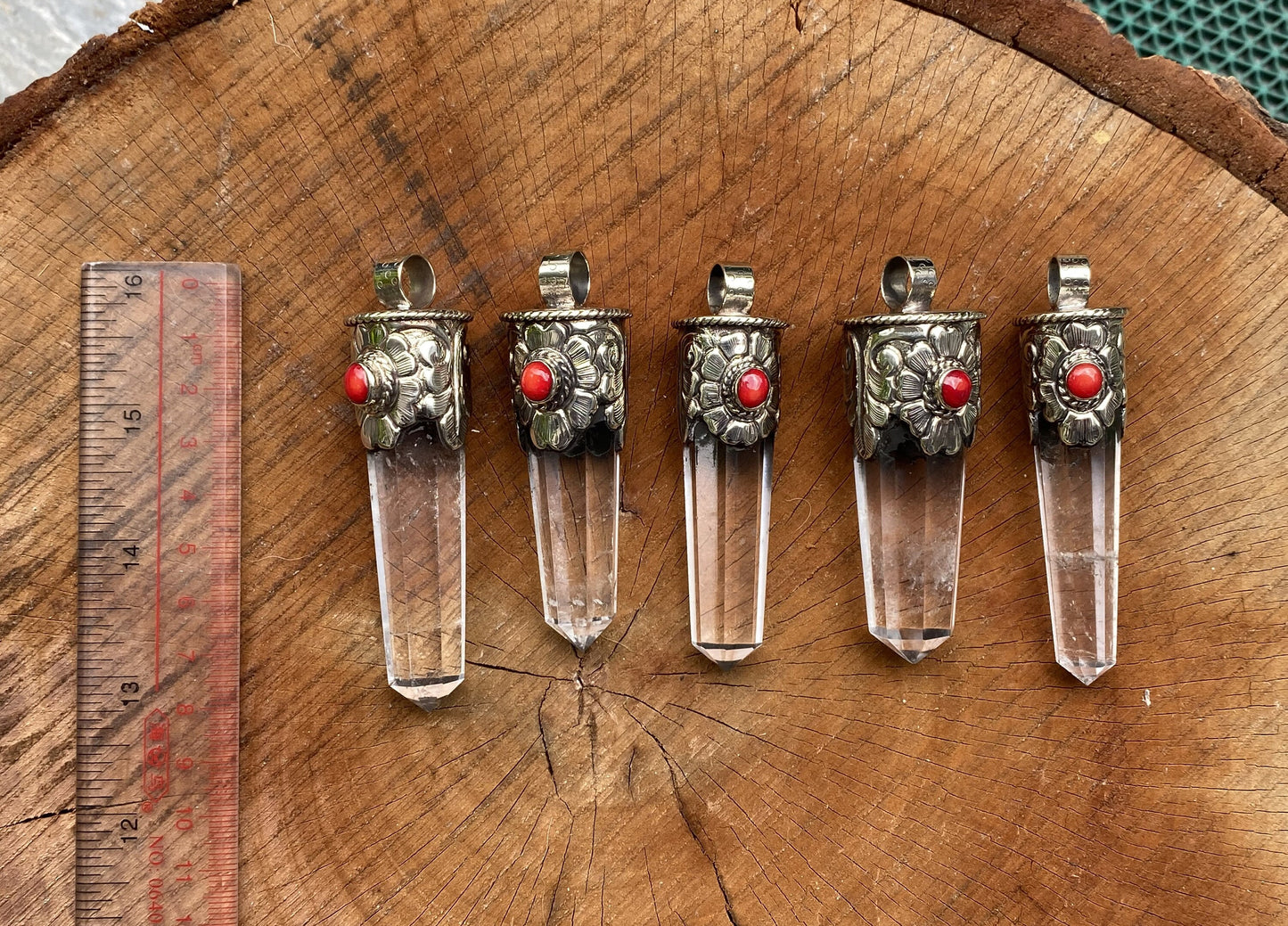 Antique Handmade Pendant, Natural Gemstone Pendant, Tibetan silver pendant, Pointed Pendant, Pendant for calmness, Unisex Pendant.