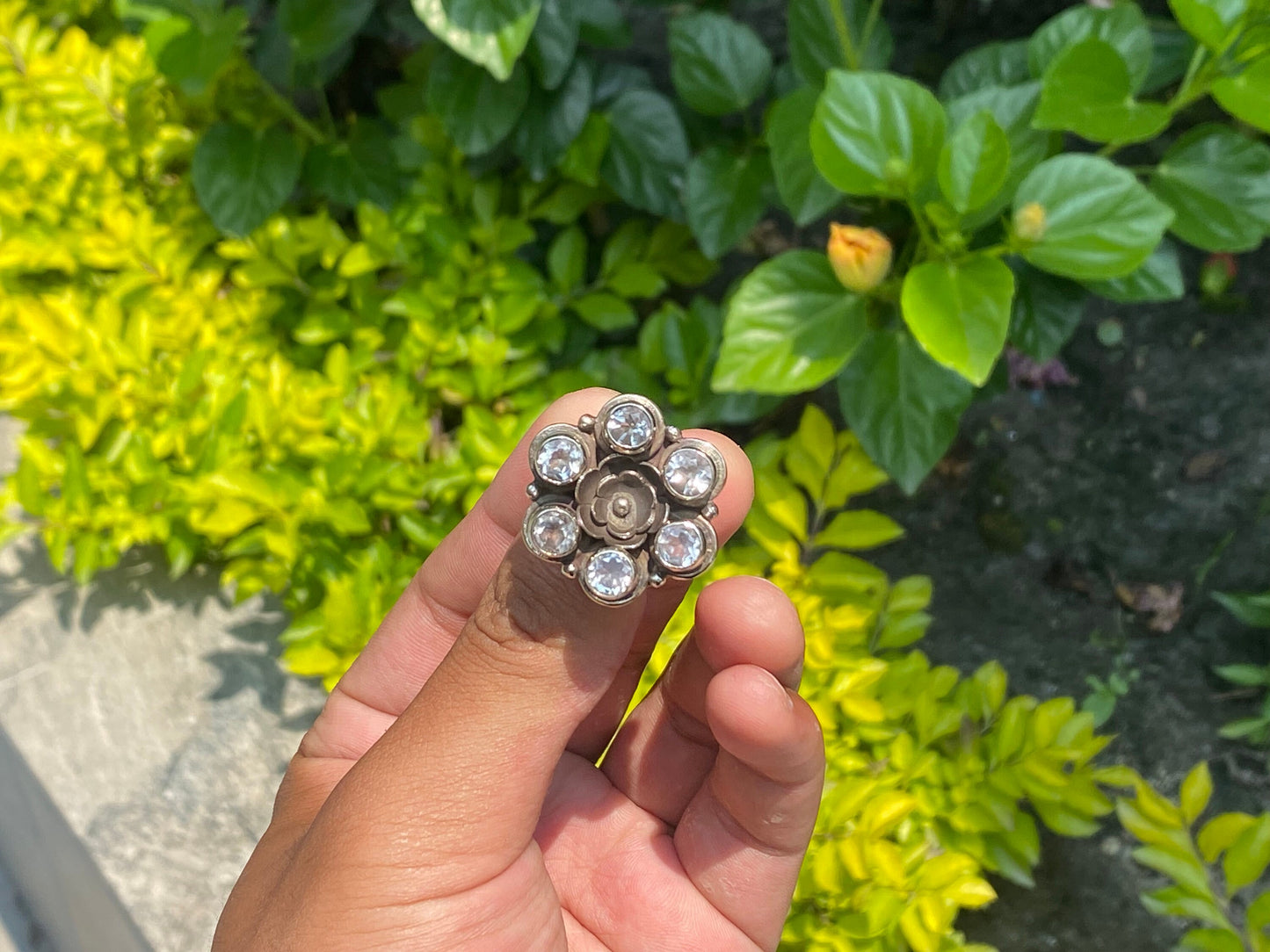 Antique floral designed Adjustable Ring, Hammered Ring, Handmade Ring, Gift ideas, Daily wear Ring.