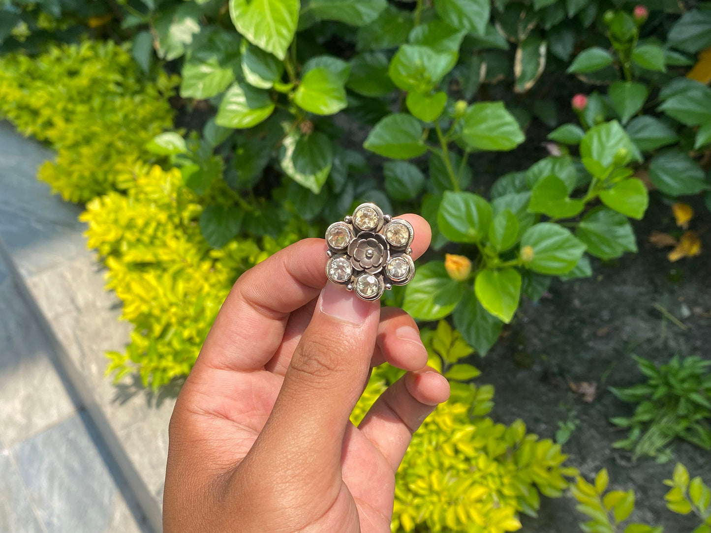 Antique floral designed Adjustable Ring, Hammered Ring, Handmade Ring, Gift ideas, Daily wear Ring.