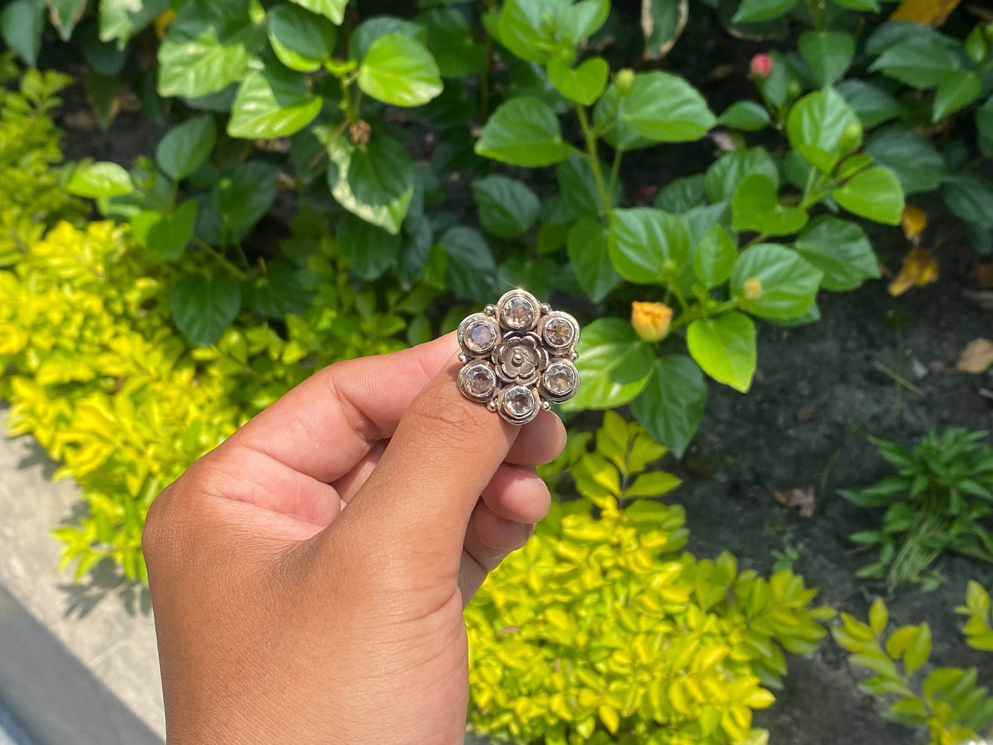 Antique floral designed Adjustable Ring, Hammered Ring, Handmade Ring, Gift ideas, Daily wear Ring.