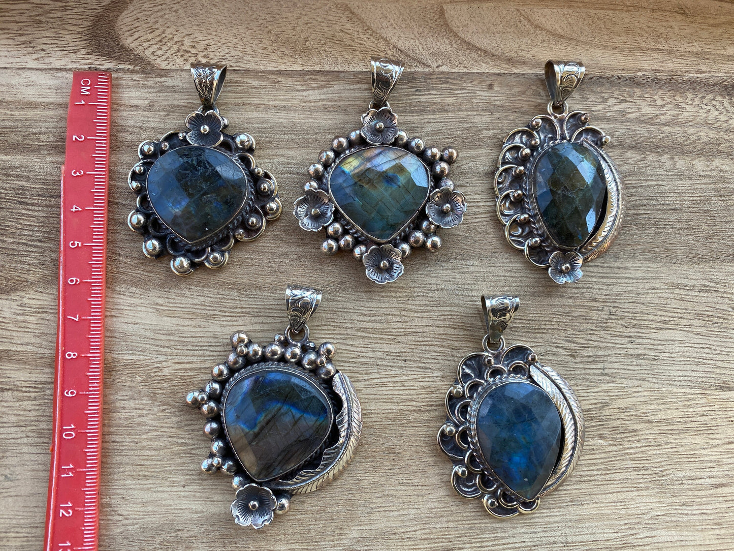 Labradorite Natural Stone Tibetan Silver Pendant, Anxiety Relief Pendant, Ethnic Jewelry, Jewelry Making, Necklace Pendant, Healing Crystal