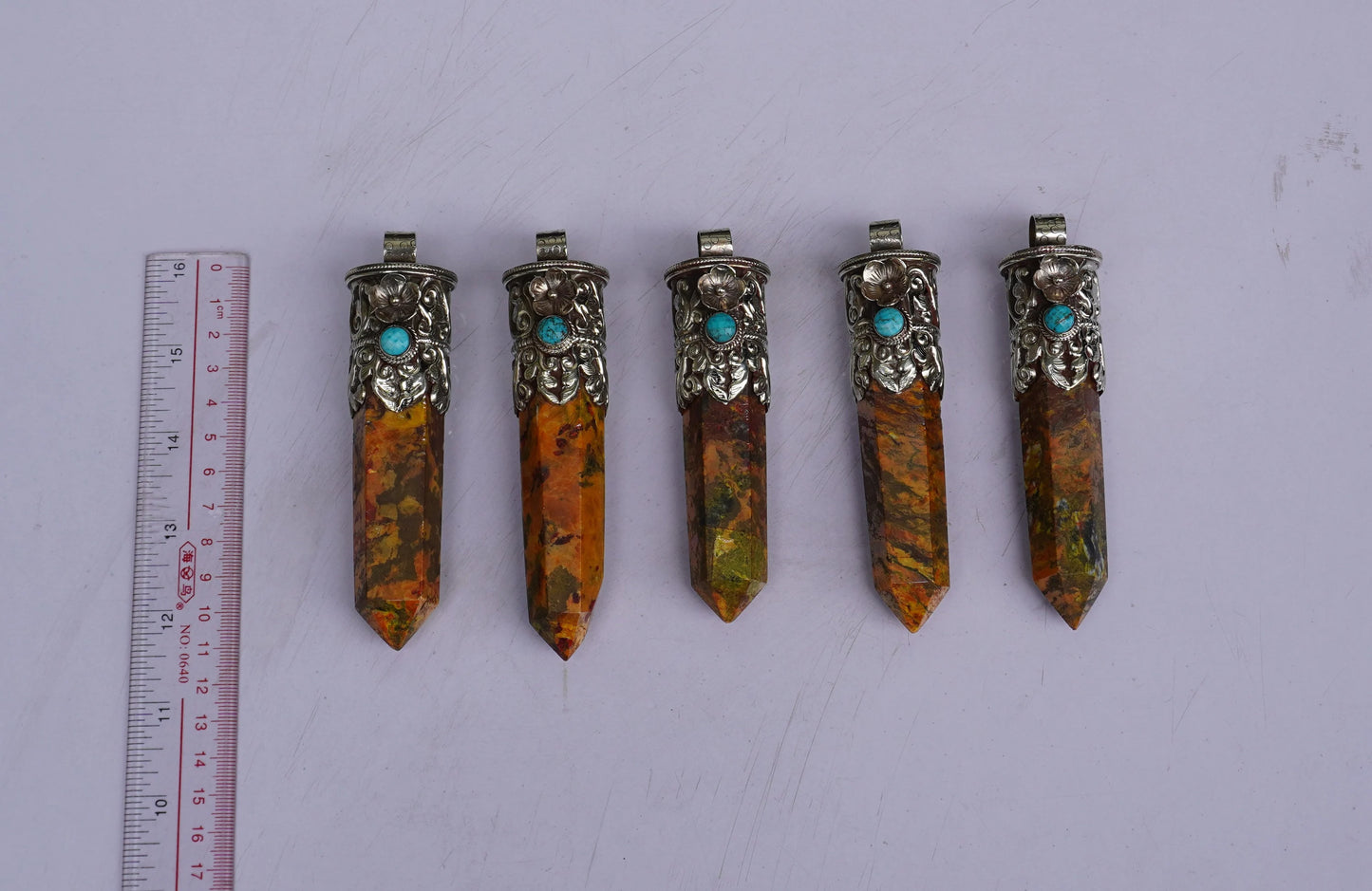 Artisanal Design: Long Yellow Jasper Tower Pendant with Unique Gemstone and Silver, Aesthetic and Durable wears, Handmade Pointed Pendants.