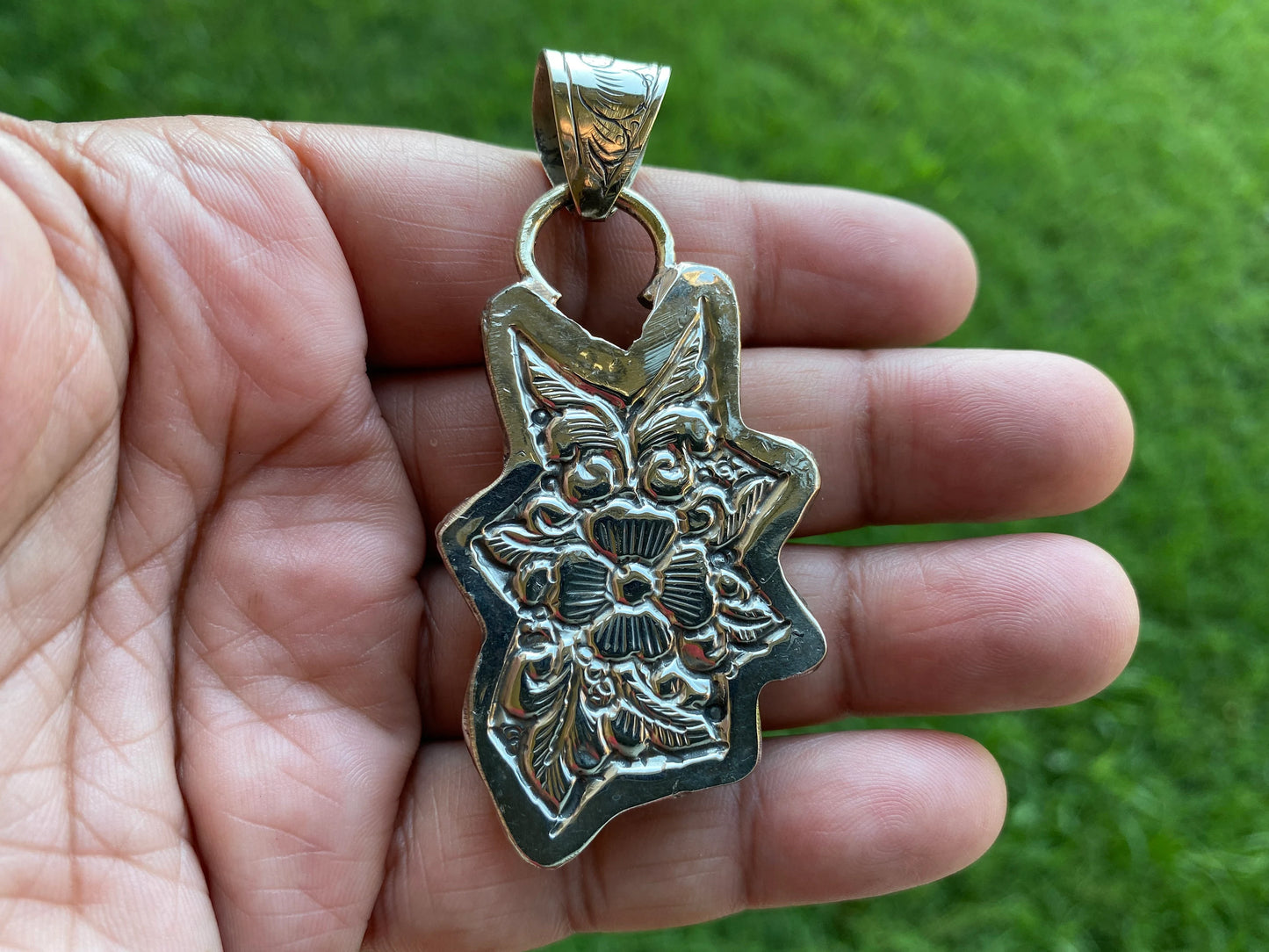 Ass N Grass Weed Buffalo Bone Tibetan Silver Pendant, Stoner Jewelry, Pot Necklace Pendant, Marijuana Jewelry, Popular Weed Pendant,