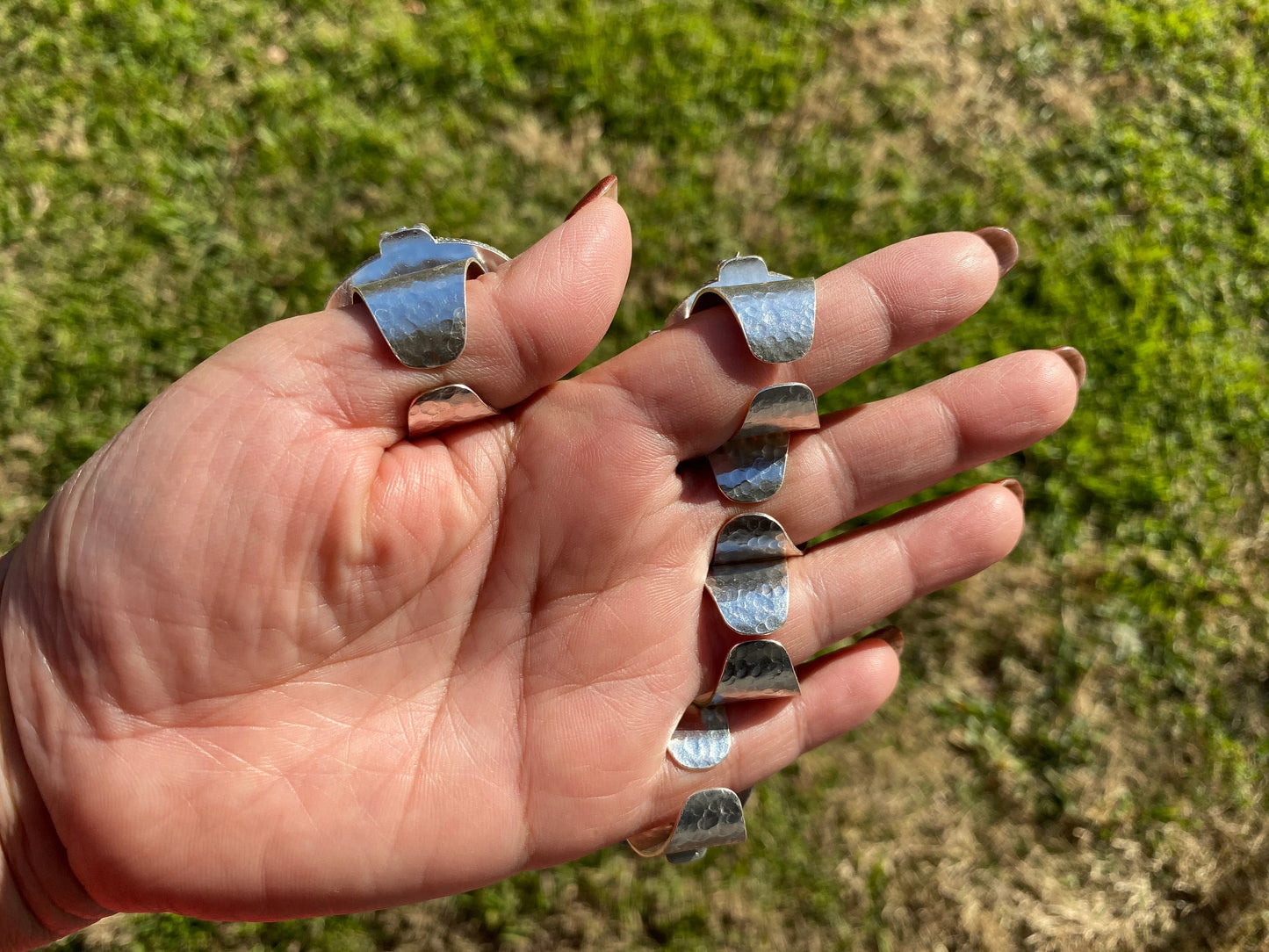 Big Adjustable Two Tone Ring, Labradorite Gemstone, Gold and Silver Overlay Ring, Statement Ring, Bridesmaid Gift, Hammered Ring, Big Stone