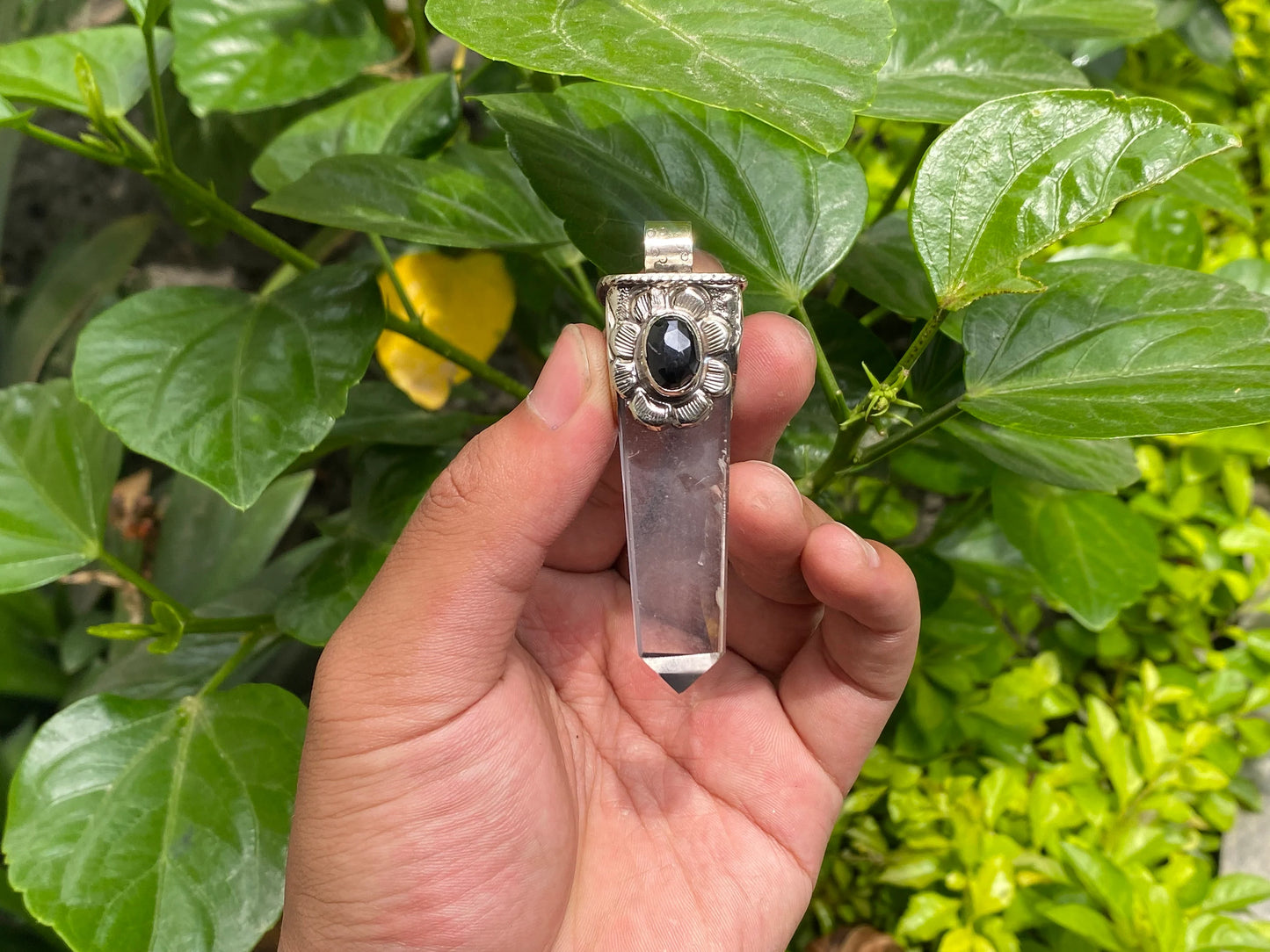 Big pointed crystal Pendant, Daily wear Pendant, Gemstone Jewelry, Aesthetic Jewelry, Antique jewelry.