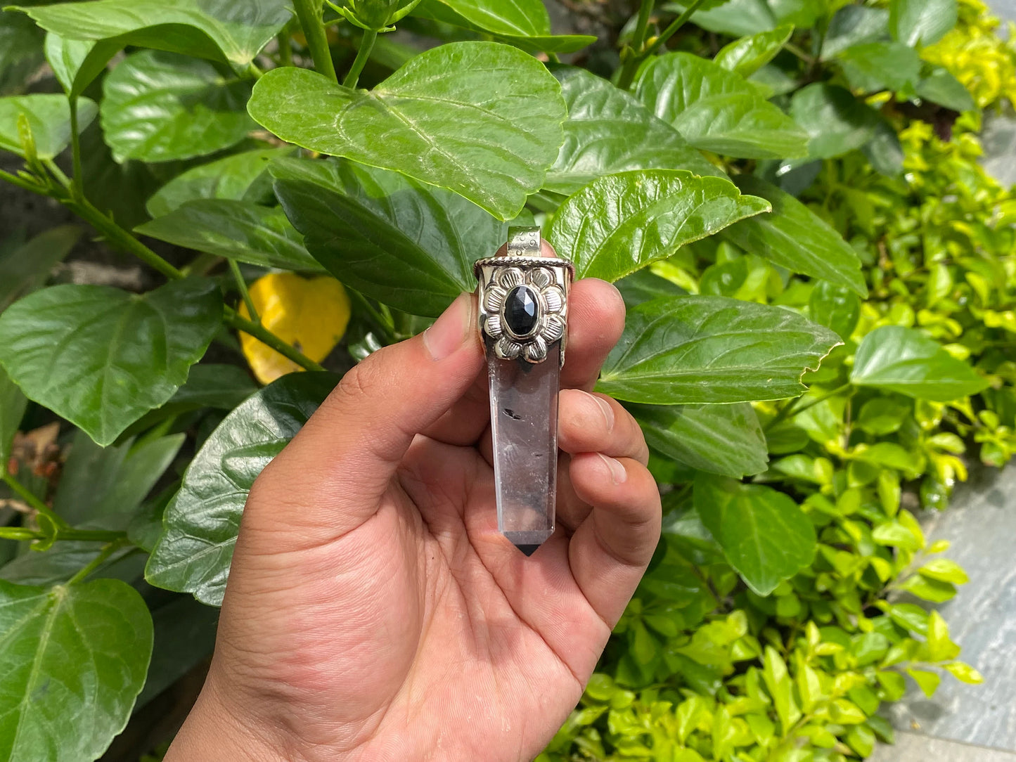 Big pointed crystal Pendant, Daily wear Pendant, Gemstone Jewelry, Aesthetic Jewelry, Antique jewelry.