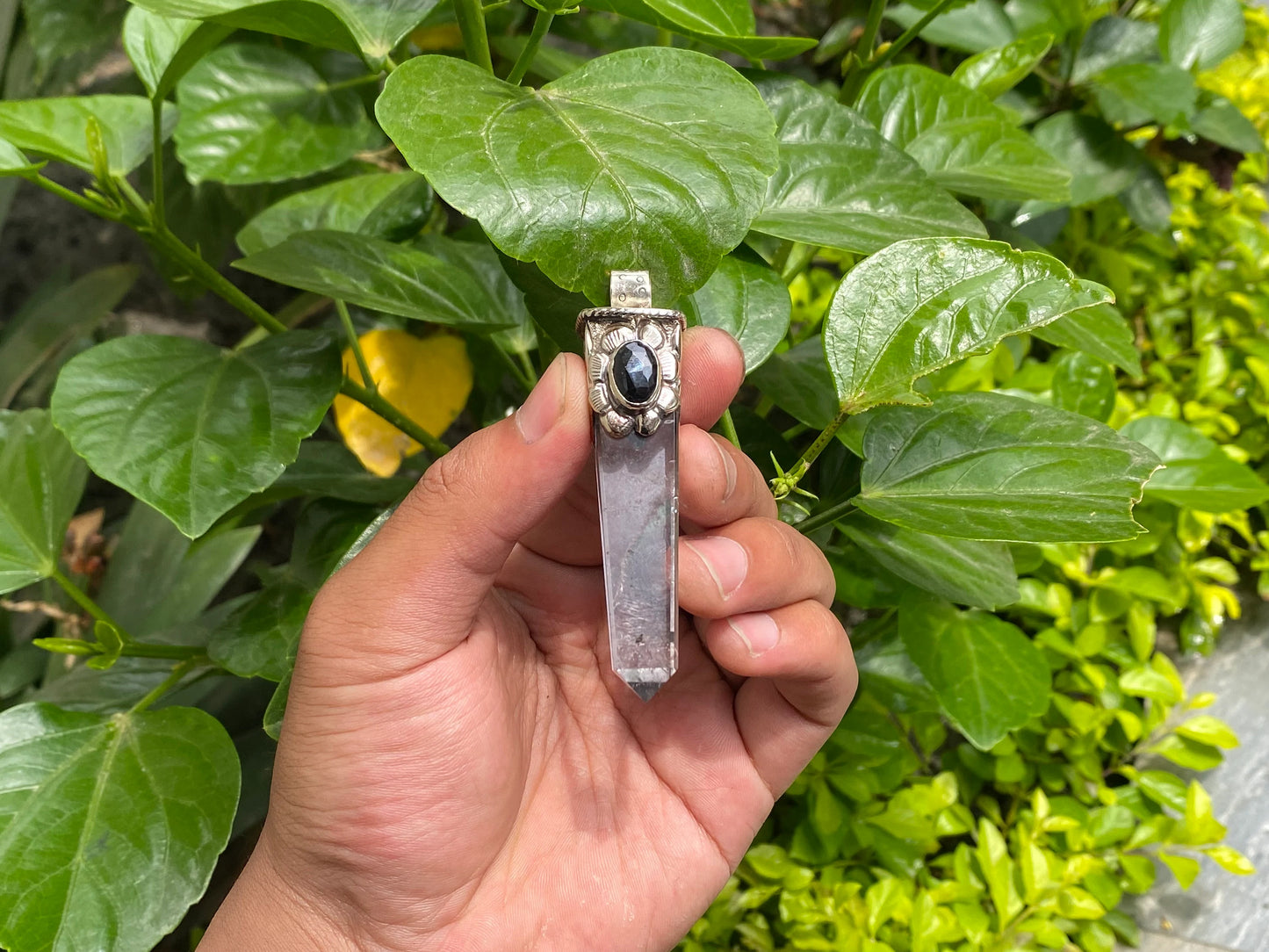 Big pointed crystal Pendant, Daily wear Pendant, Gemstone Jewelry, Aesthetic Jewelry, Antique jewelry.