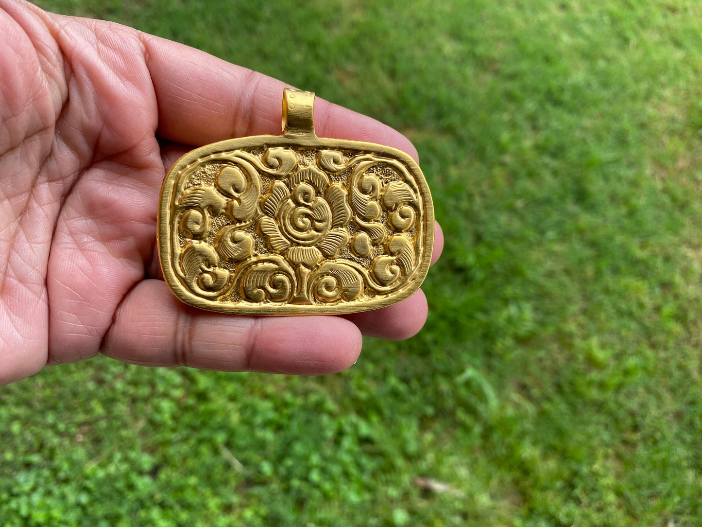 Black Lives Matter, High Quality 18K Matte Gold Overlay Non Tarnish, Hand carved Buffalo Bone Unisex Pendant, Support for Black People, BLM