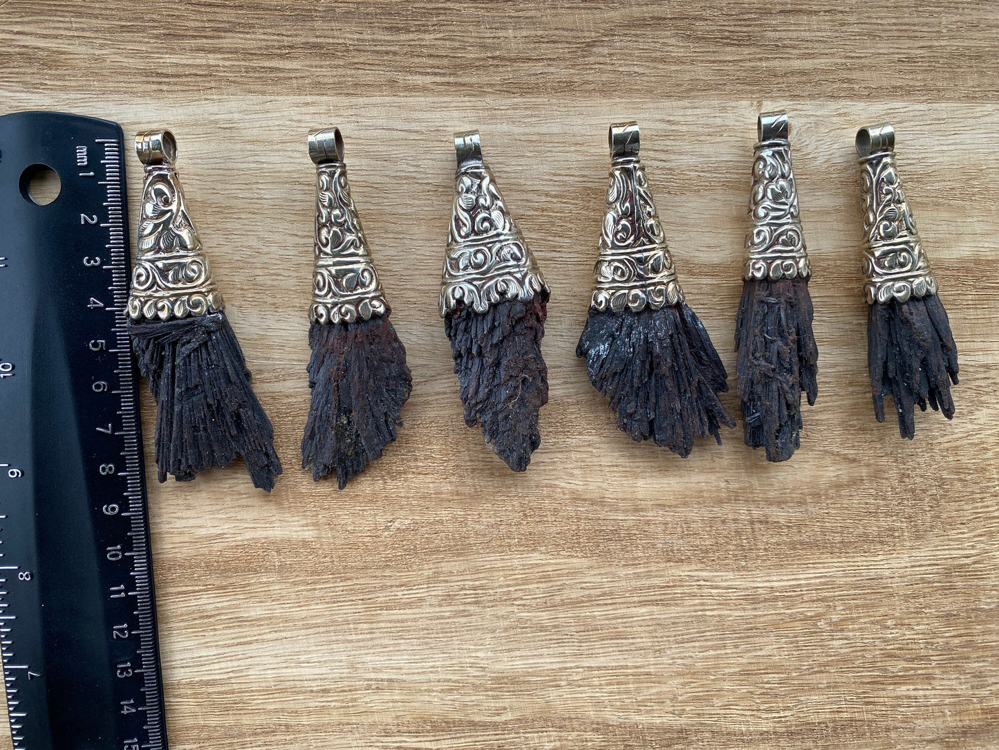Black Raw Kyanite Tibetan Silver Pendant, Gemstone Healing Pendant, Natural Stone Pendant, Protective Energy Jewelry, Metaphysical Gift