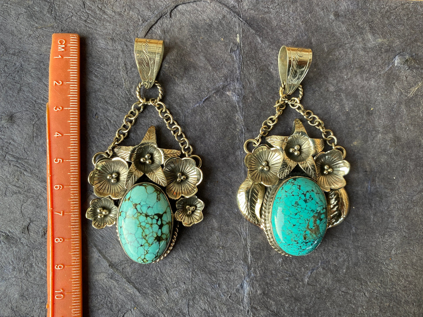 Blue Natural Turquoise Tibetan Silver Pendant, Anniversary Gift Jewelry, Healing Stone, Birthstone, Jewelry For Wedding, Southwest Pendant