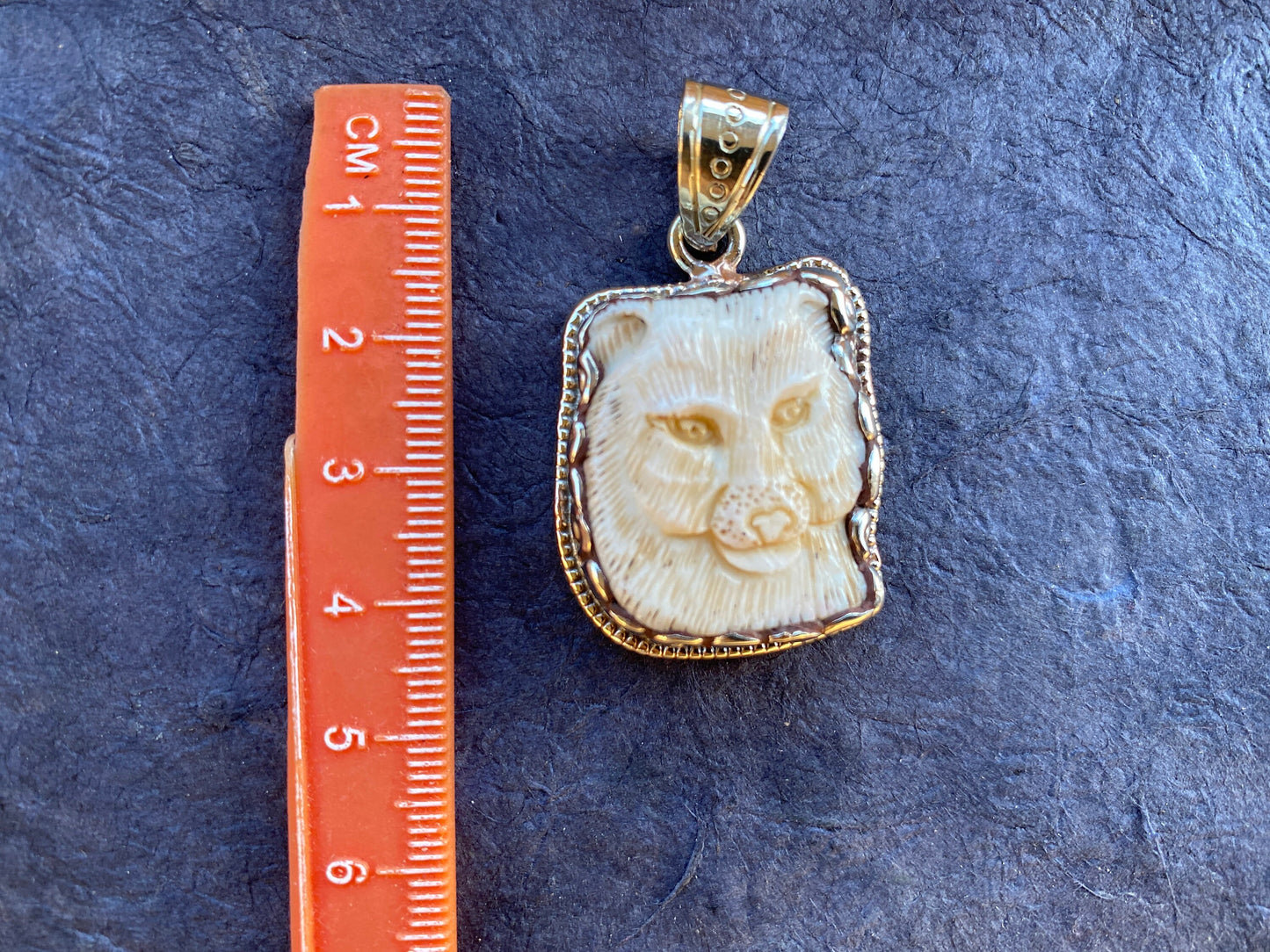 Bone Carved Tiger Tibetan Silver Small Pendant, Tiger Lovers Jewelry, Best Cute Gift, Wildlife Jewelry,