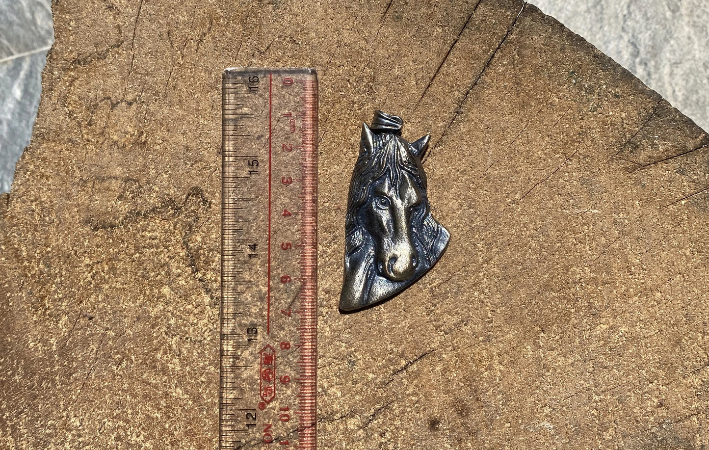 Brass Elegance: Detailed Horse Portrait Carving, Aesthetic silver work, Daily wear pendant, Healing Pendant, Handmade pendant, Unique wear.