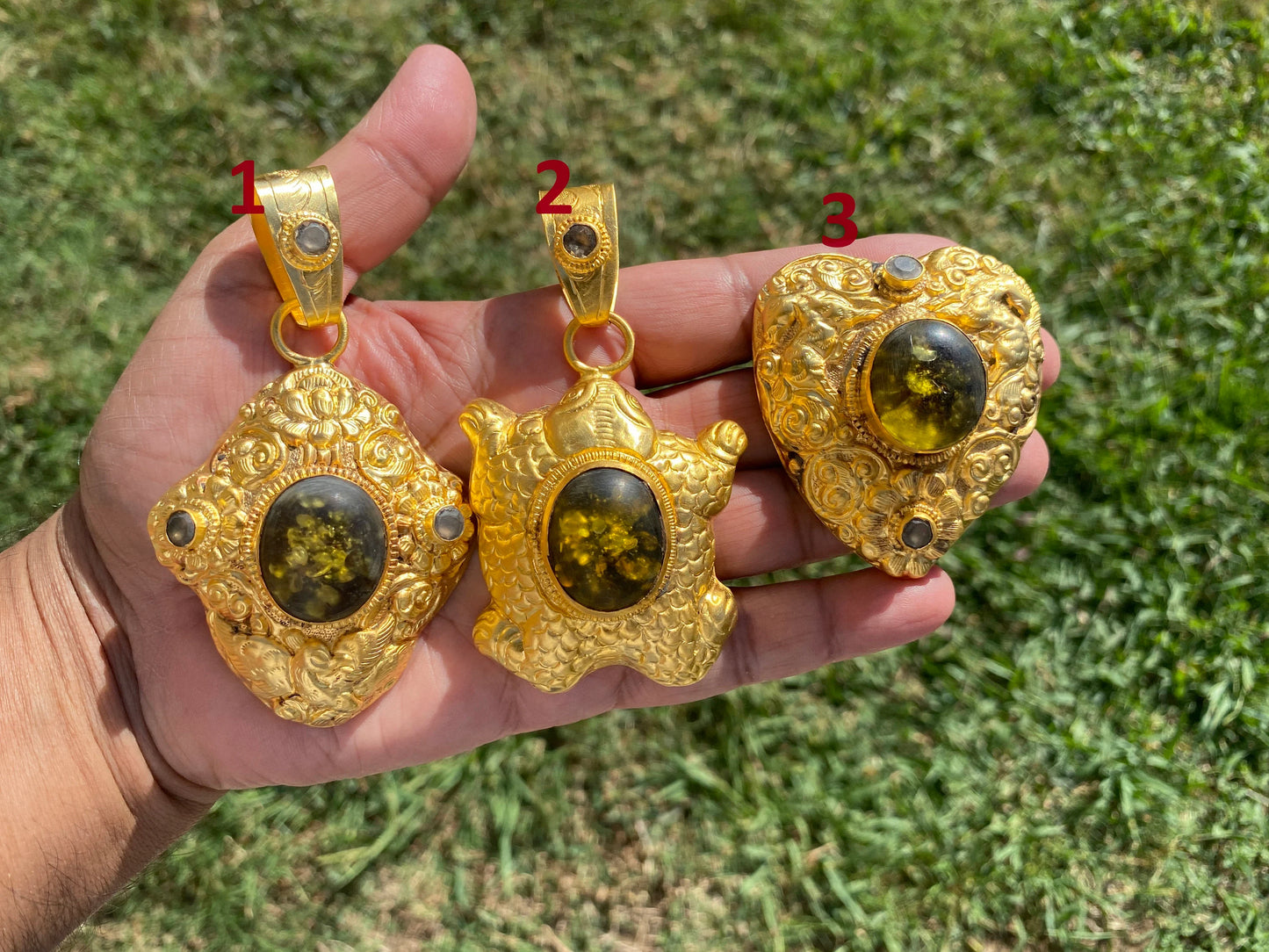 Fossilized Amber Pendant, Brushed Gold Overlay, Healing Amber, Amber Jewelry, Rough Amber, Baltic Amber, Metaphysical Stone, Organic Jewelry
