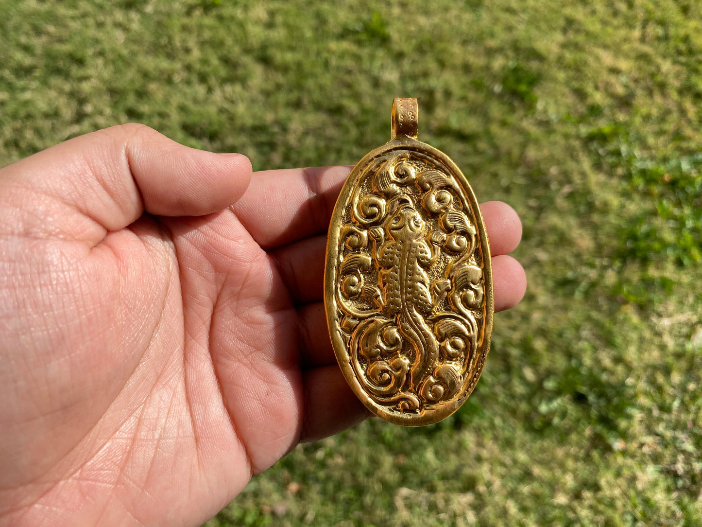 Capricorn Zodiac Sign Bone Pendant, Brushed Gold Overlay, Horoscope Medallion, Unisex Pendant, Astrological Sign, Zodiac Sea Goat Symbol