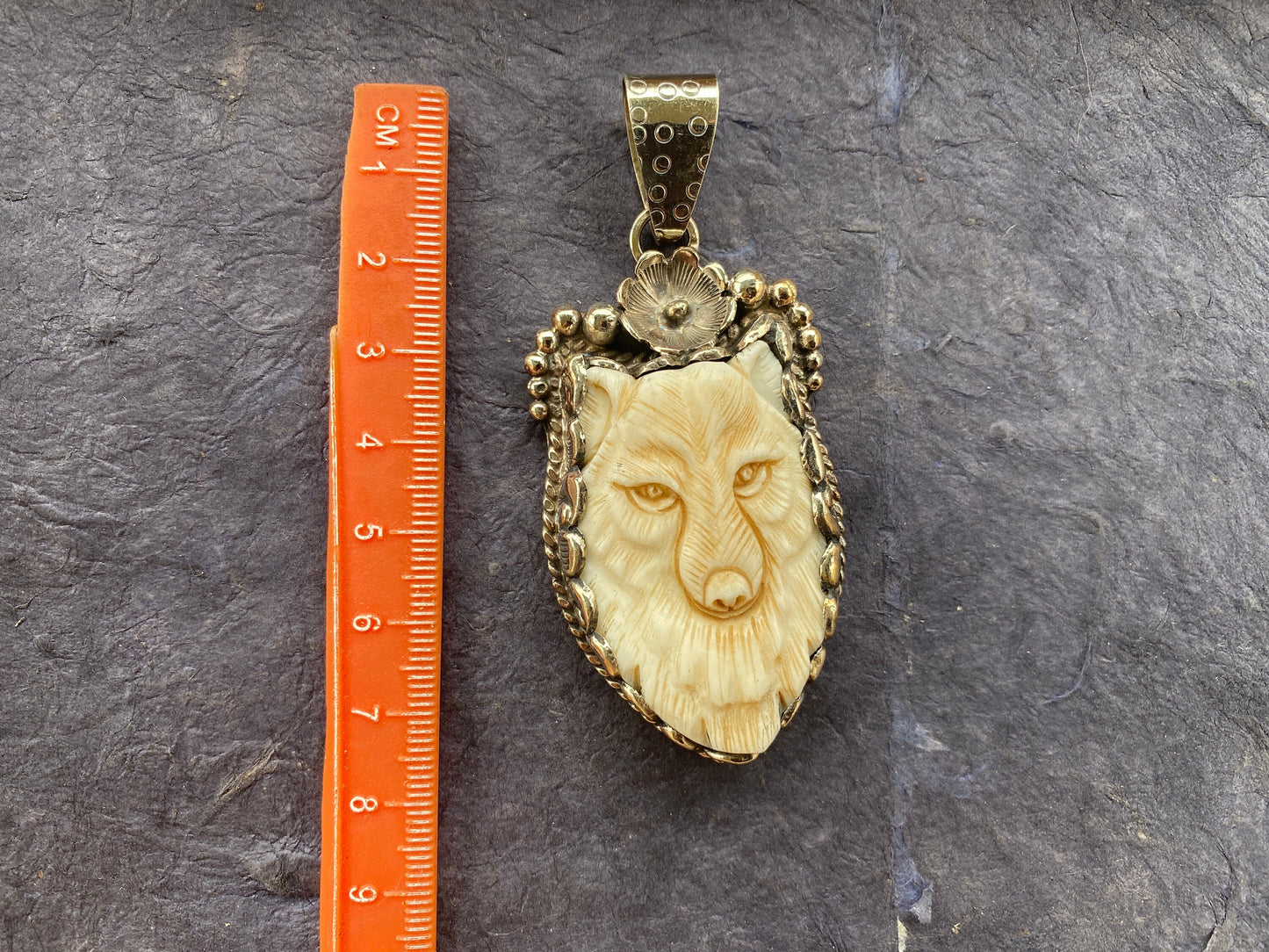 Carved Bone Bear Tibetan Silver Pendant, Wildlife Animal Lover Gift, Animal Pendant, Animal Inspired Jewelry Making, Nature Fashion, Boho