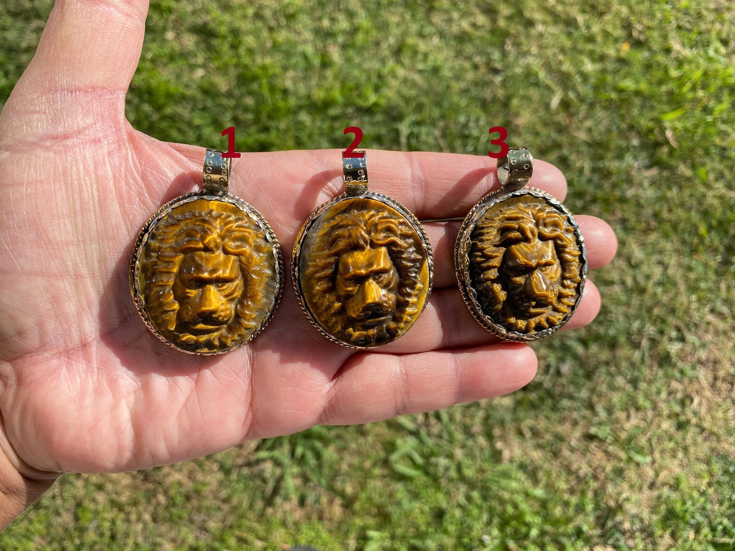 Carved Lion Tibetan Silver Pendant, Boho Style Animal Jewelry, Powerful Animal Totem Jewelry, Unique Animal Jewelry, Lion Symbolism Pendant