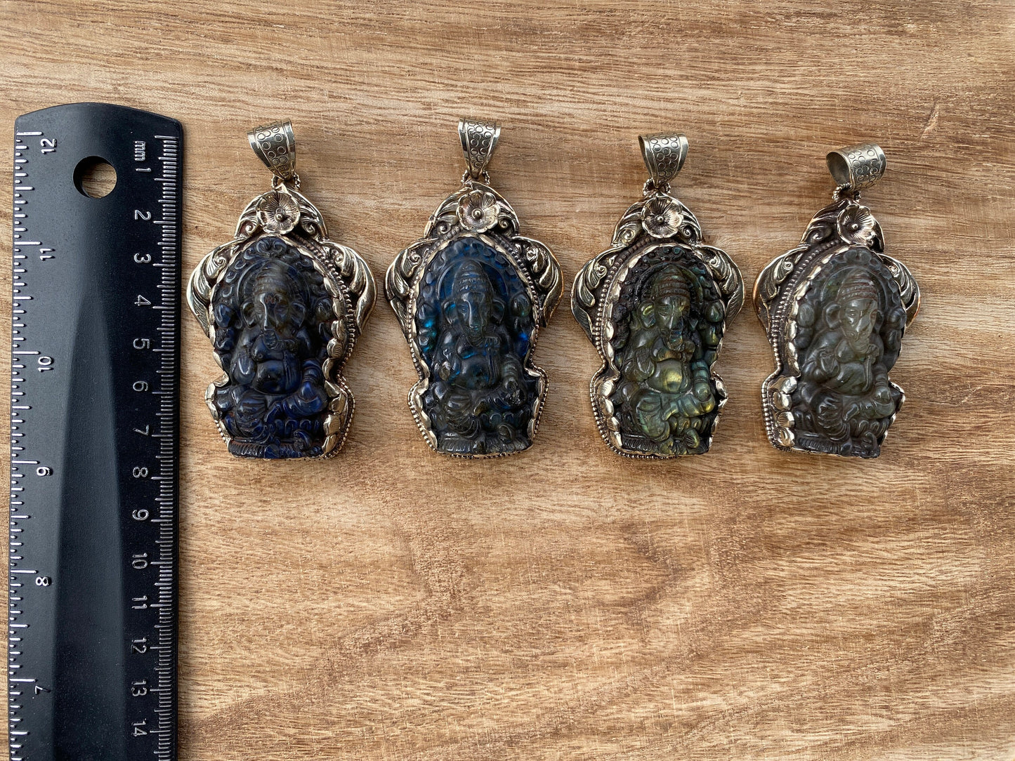 Carved Lord Ganesh labradorite Pendant, Tibetan Silver Pendant, Deity Jewelry, Hindu Symbolism, Spiritual Accessory, Remover Of Obstacles