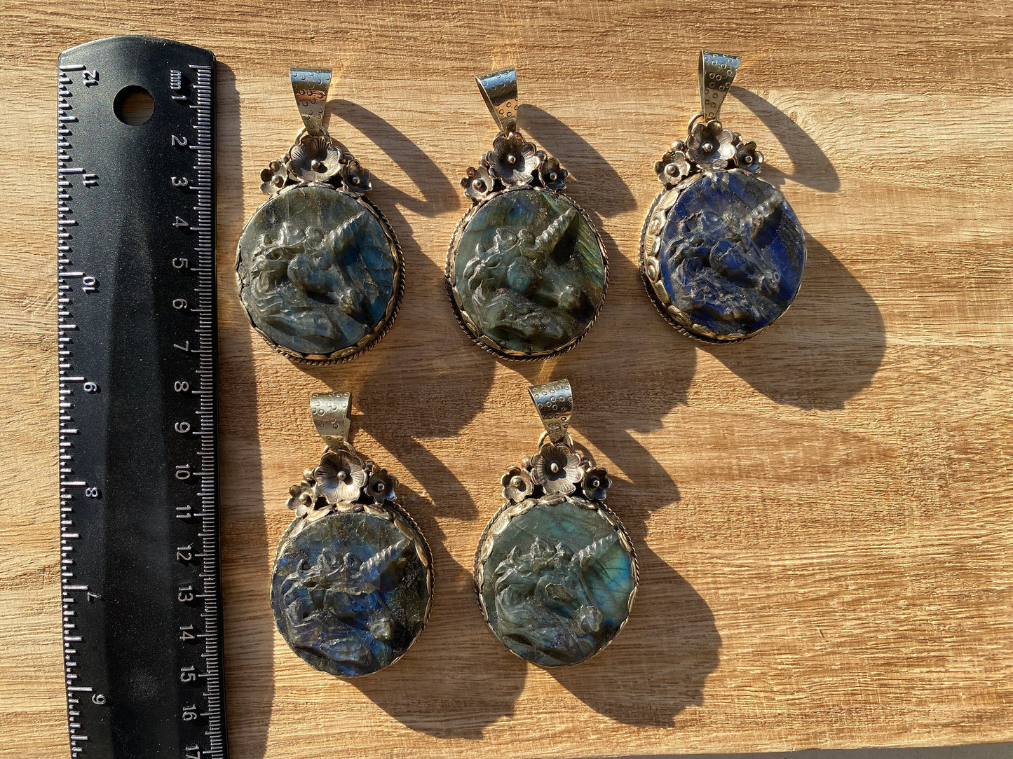 Carved Unicorn Labradorite Pendant, Tibetan Silver Jewelry, Natural Stone Jewelry, Bohemian Style Necklace, Horse Design Jewelry,