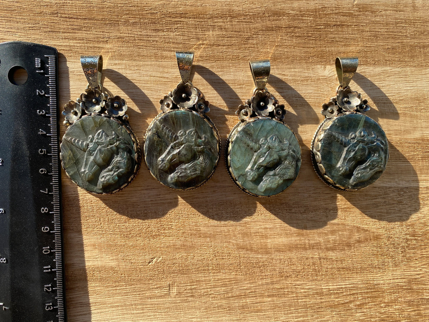 Carved Unicorn Labradorite Pendant, Tibetan Silver Jewelry, Natural Stone Jewelry, Bohemian Style Necklace, Horse Design Jewelry,