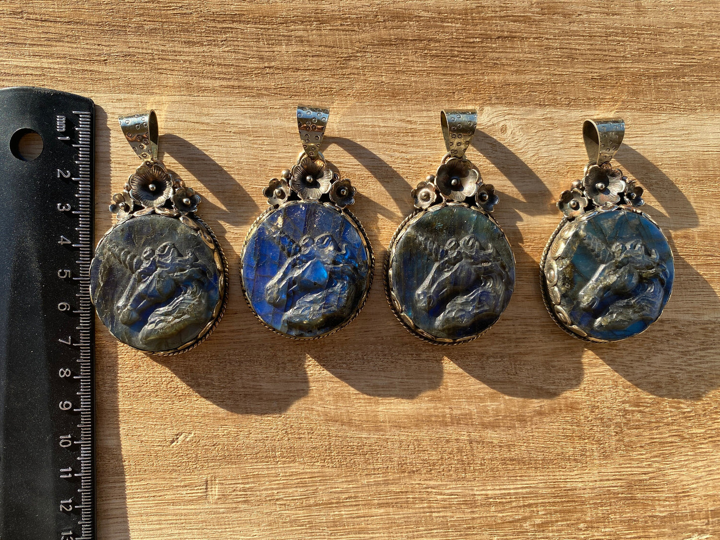 Carved Unicorn Labradorite Pendant, Tibetan Silver Jewelry, Natural Stone Jewelry, Bohemian Style Necklace, Horse Design Jewelry,
