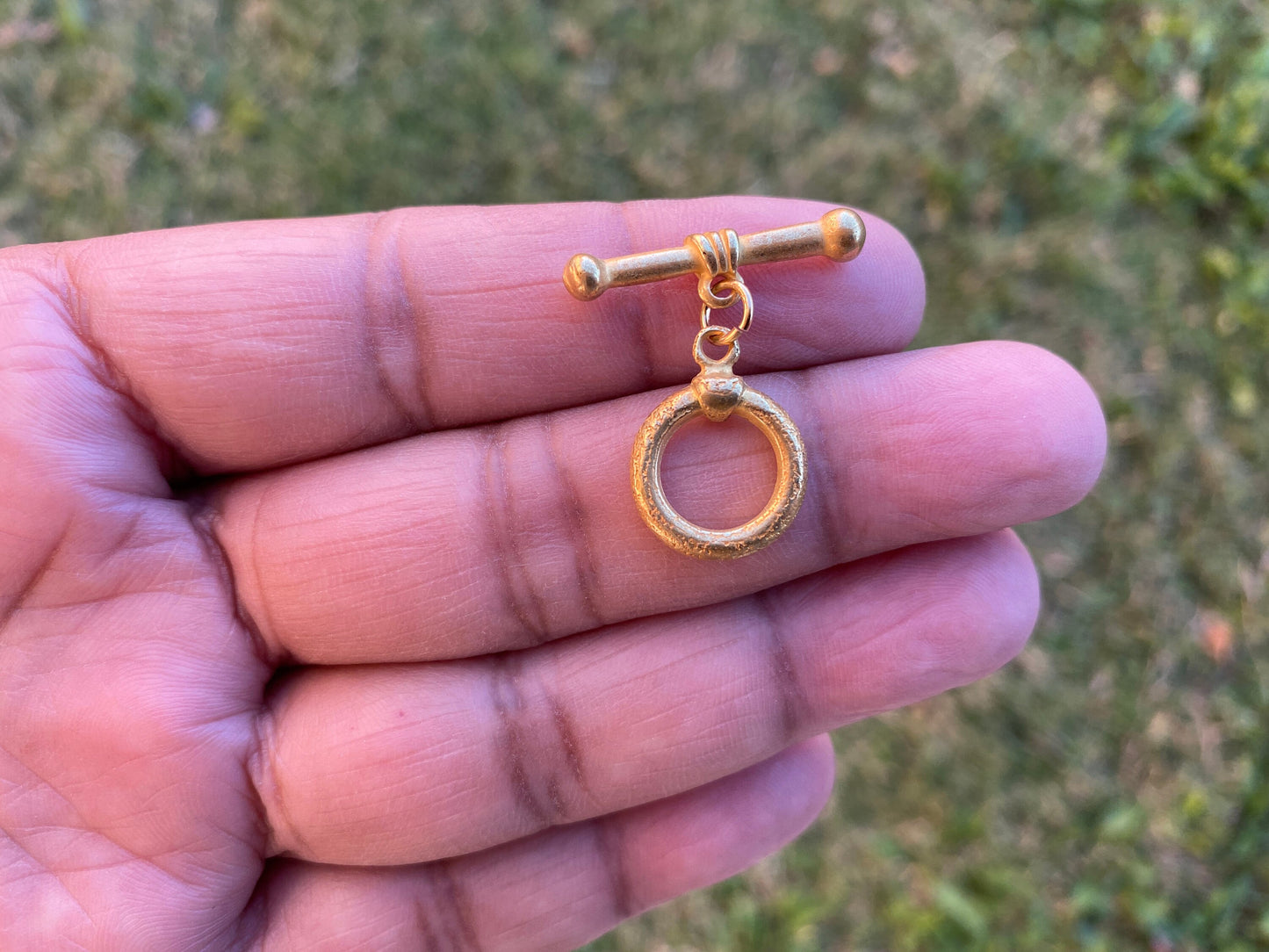Classics Toggle, High Quality 18K Matte Gold Overlay Toggle Clasp, T Bar Fasteners for Necklace, Fancy Bracelet Closures, Designer's Toggles