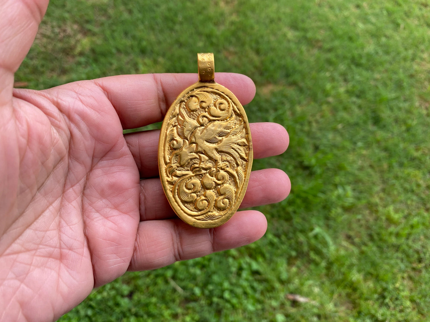 Cross with Angel Wings Bone Carved Pendant, High Quality 18K Matte Gold Overlay Non Tarnish, Guardian Angel Cross, Unisex, Religious Jewelry