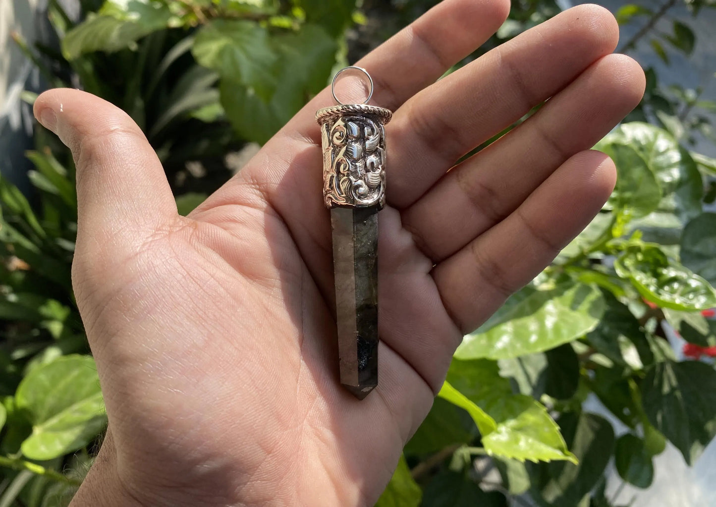 Daily Elegance: Unique Labradorite Tibetan Silver Pendant, Handmade in Nepal, Pendant for Necklace, Artisan Healing Jewelry, Gift ideas