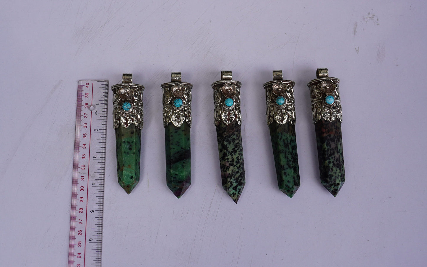 Daily Wear African Ruby Zoisite Pendant: Handcrafted and Durable, Unique Natural Gemstone Pendant, Big pointed Pendant, Handmade hippie vibe